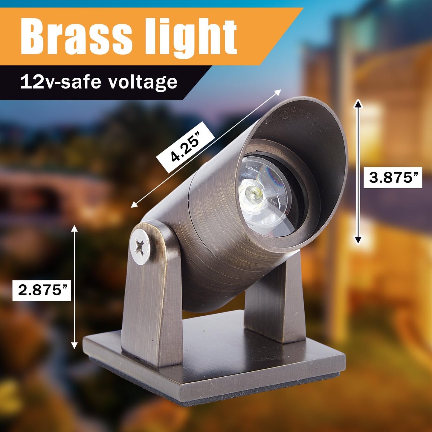 Rossesay 6 Pack Waterproof Brass Underwater Light Ip65 Pond Lights LED Submersible Pool Fountain for Swimming Home Garden Patio Pond Fountain Waterfall Landscape Rockery
