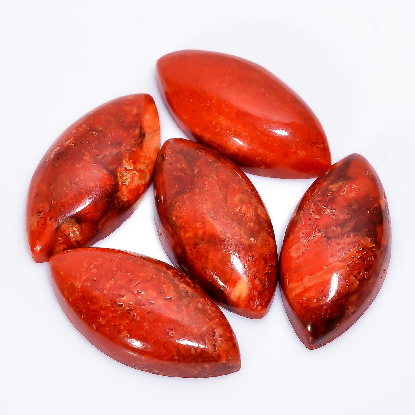 2 PCS, 20X10 MM, AURA GEMS Natural Red Jasper, Cabochon, Marquise Shape, Jewelry Making Stone Supply, Chakra Energy Healing Gemstone, Real Crystal, Birthstone, Wholesale deal