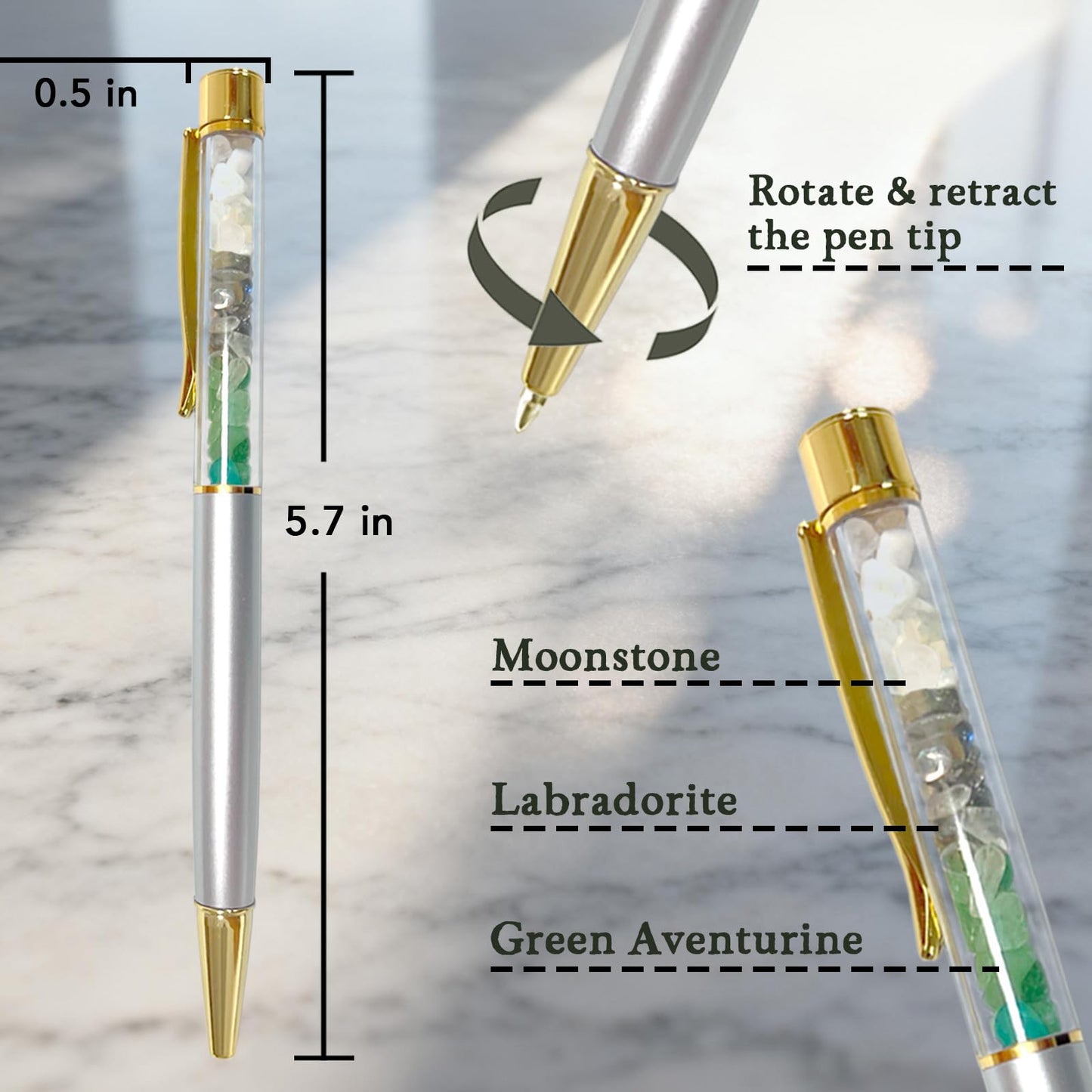 Hesuuho Crystal Pens for Women, New Beginning Inspirational Gifts for Nurses, Teachers, Coworkers & Farewells, Leaving, New Job - with Gift Box & Card, Perfect Mothers Day Gifts