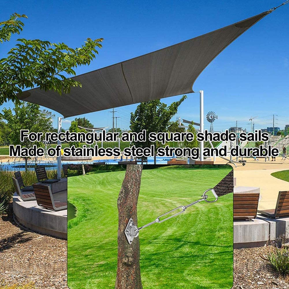 YOFIT 80 Pcs Shade Sail Hardware Kit 6 inch for Triangle Rectangle Sun Shade Sail Installation, 304 Grade Stainless for Garden Outdoors