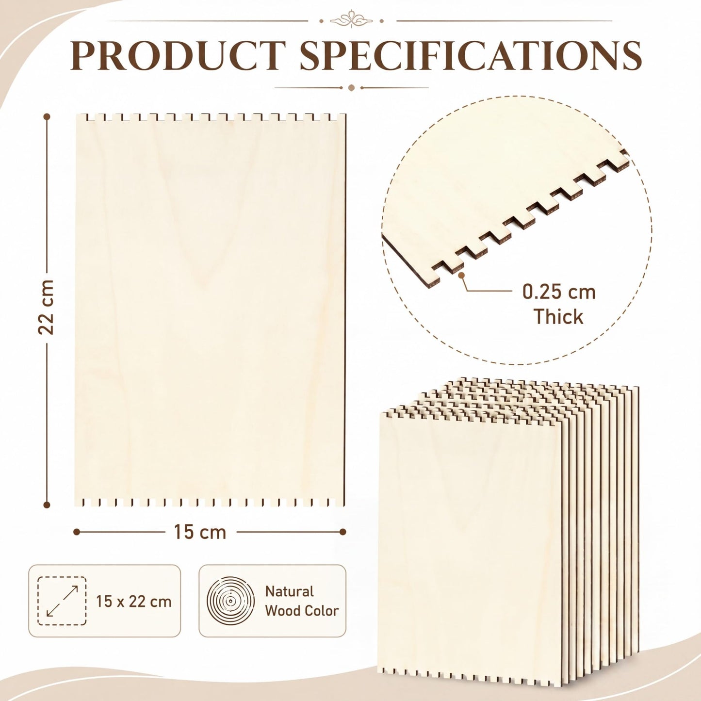 Minatee 18 Pcs Beginners Wooden Loom Notched Weaving Loom Basket Weaving Tools for Kids Adult Art Craft Activity Jewelry Motor Skills Crochet Knitting Sewing Teaching Educational, 6 x 9 in