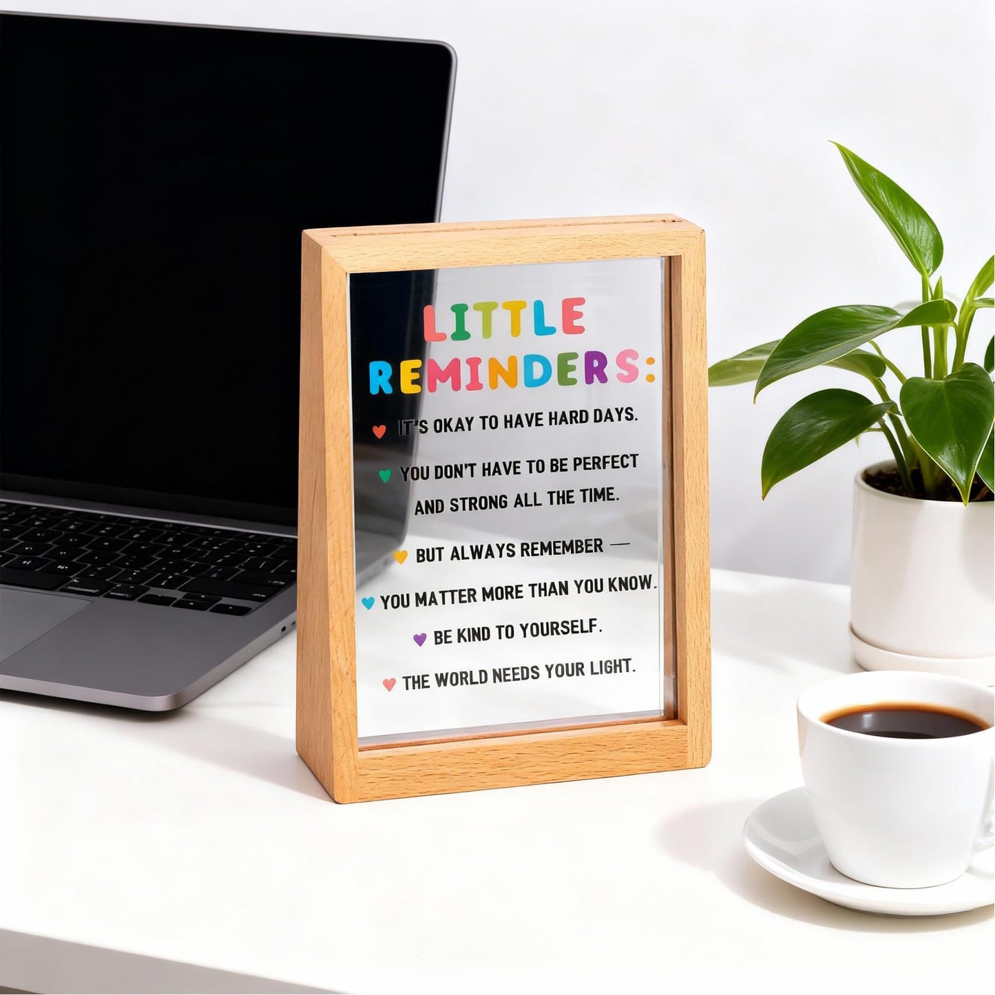 Motivational Gifts for Women - Encouragement Gifts for Women Motivational Quote Desk Sign, Positive Affirmation Office Decor, Coworker Gift, Desk Accessories, Home & Office Decoration