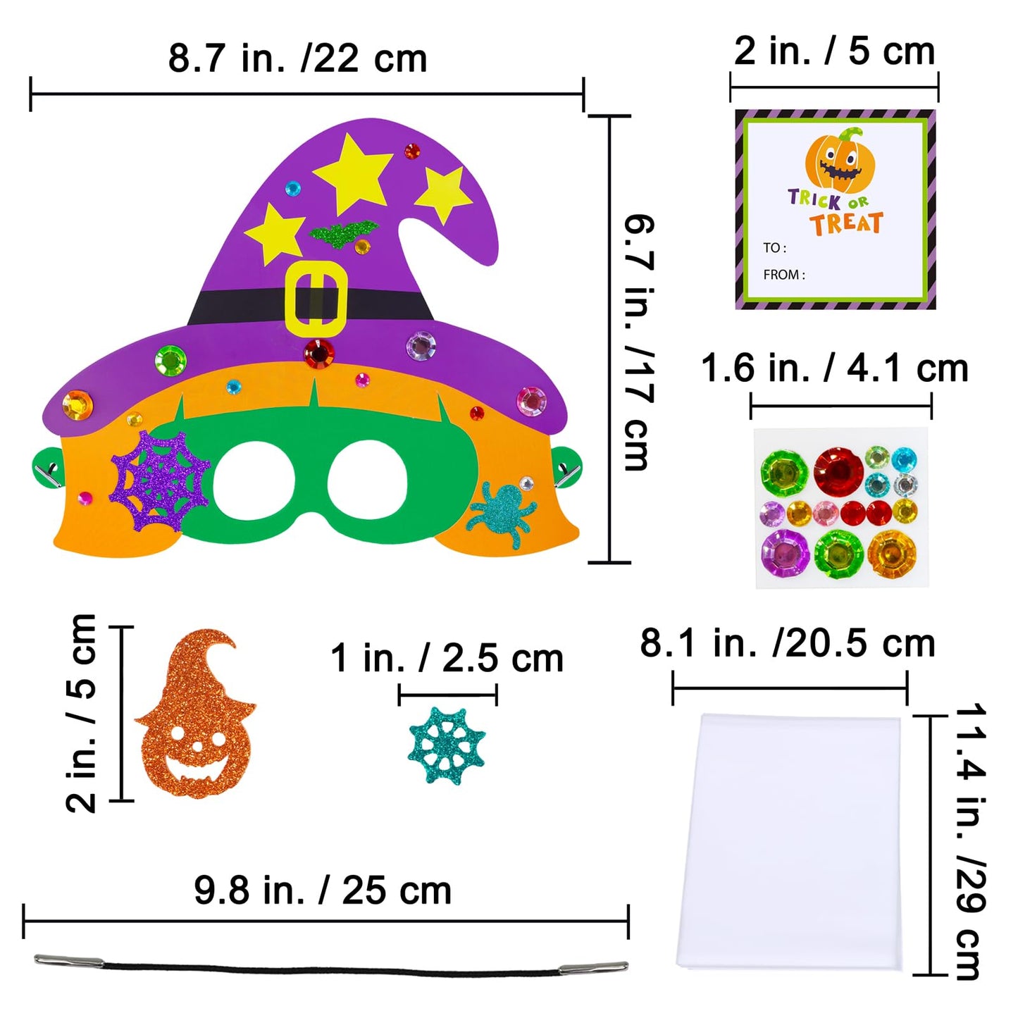 Winlyn 24 Sets Halloween Masks Craft Kits Halloween Face Masks DIY Foam Halloween Party Mask Art Sets Ghost Monster Mummy Face Stickers for Kids Classroom Activities Party Favors Treats