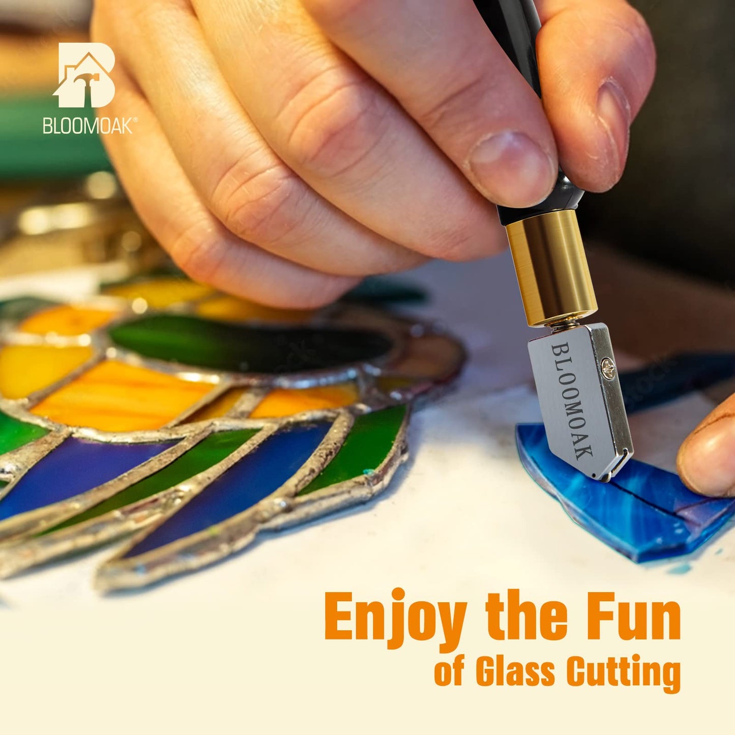 Professional Carbide Tungsten Alloy Handle Glass Cutter Tool with Range 2-20mm Professional Cutter for Thick Glass Mosaic and Tiles - Pencil Shape & Design (Glass Cutter) (Regular)