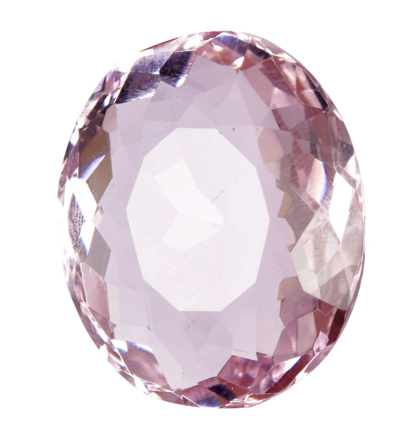 GEMHUB Oval Cut Pink Topaz Stone 65.50 Ct. Faceted Translucent Loose Gemstone Beads for Jewelry Making