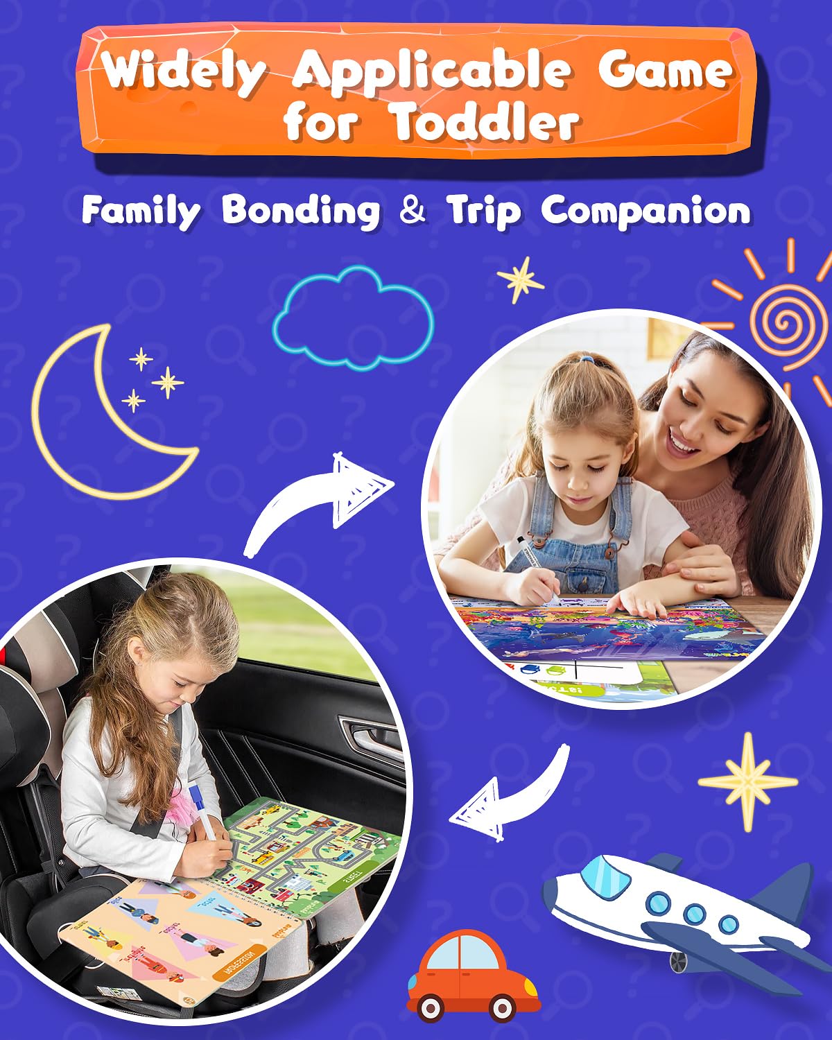 Baobrava Search and Find Book and Handwriting Practice Books Set, More Than 50+ Preschool Learning Activities for Toddler and Kids 3-8, Travel Games for Road Trip Car Airplane