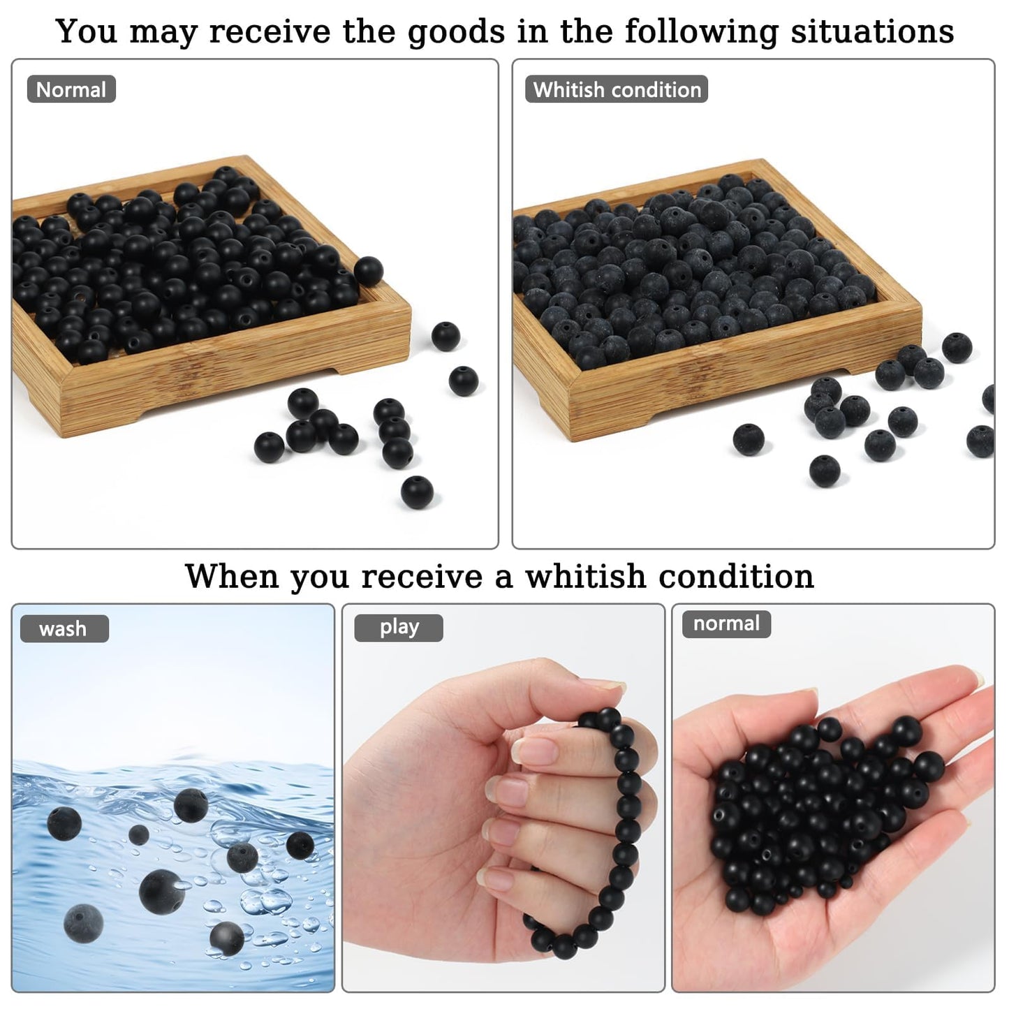 NITOPUPU 100Pcs 10mm Matte Black Onyx Agate Beads for Jewelry Making, Natural Round Loose Gemstone Stone Bead for Necklace Bracelets, Crafts for Adults with Crystal Stretch Cord