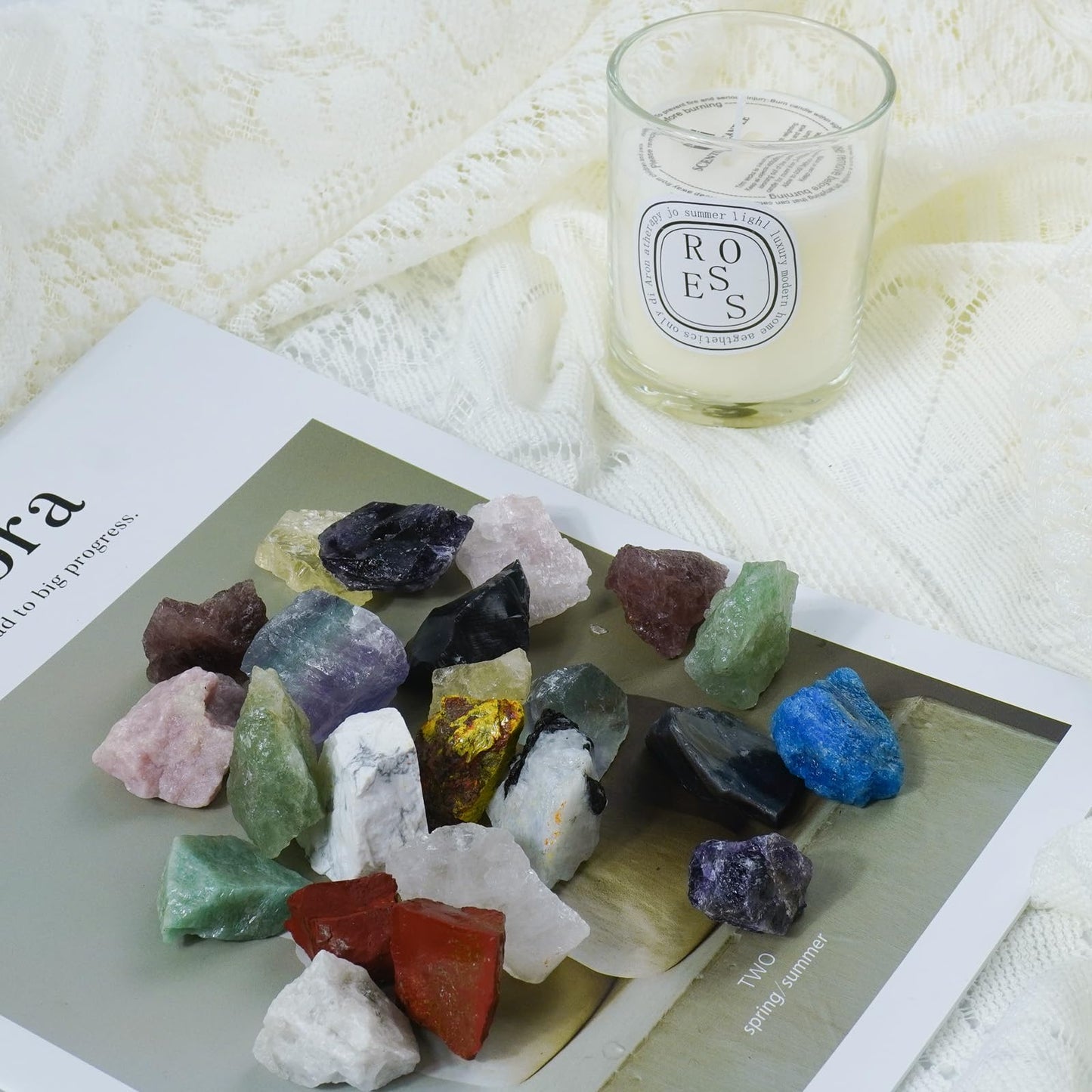 Raw Crystals, Large 1.2-2.0" Healing Crystal Natural Rough Stones for Intuition,Chakra,Meditation,Decoration,Polishing,Energy Work (Dark Amethyst, 3.5oz-0.8-1.2"raw Crystals)