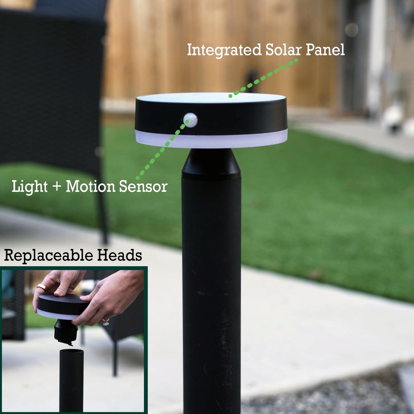 VerLuce - 20" Solar Landscape Lights - Outdoor Solar Lights for Yard - PIR Sensor & Two Light Modes - 50lm & 400lm - Rechargeable Battery Last Up to 55 Hours - 3000K - IP44 Weather Resistant - 2 Pack