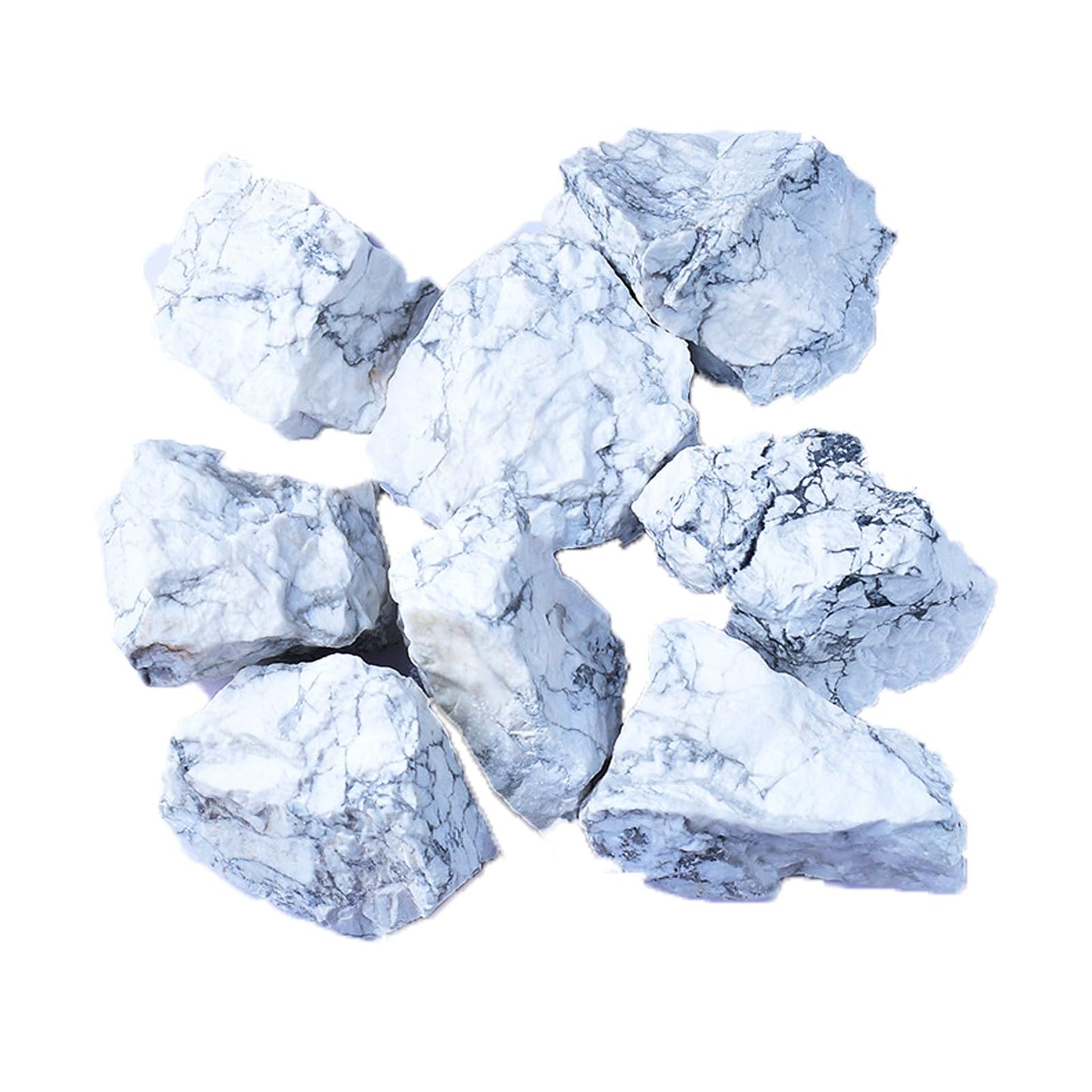 Raw Crystals, Large 1.2-2.0" Healing Crystal Natural Rough Stones for Intuition,Chakra,Meditation,Decoration,Polishing,Energy Work (White Turquoise, 3.5oz-1.2-2.0"raw Crystals)