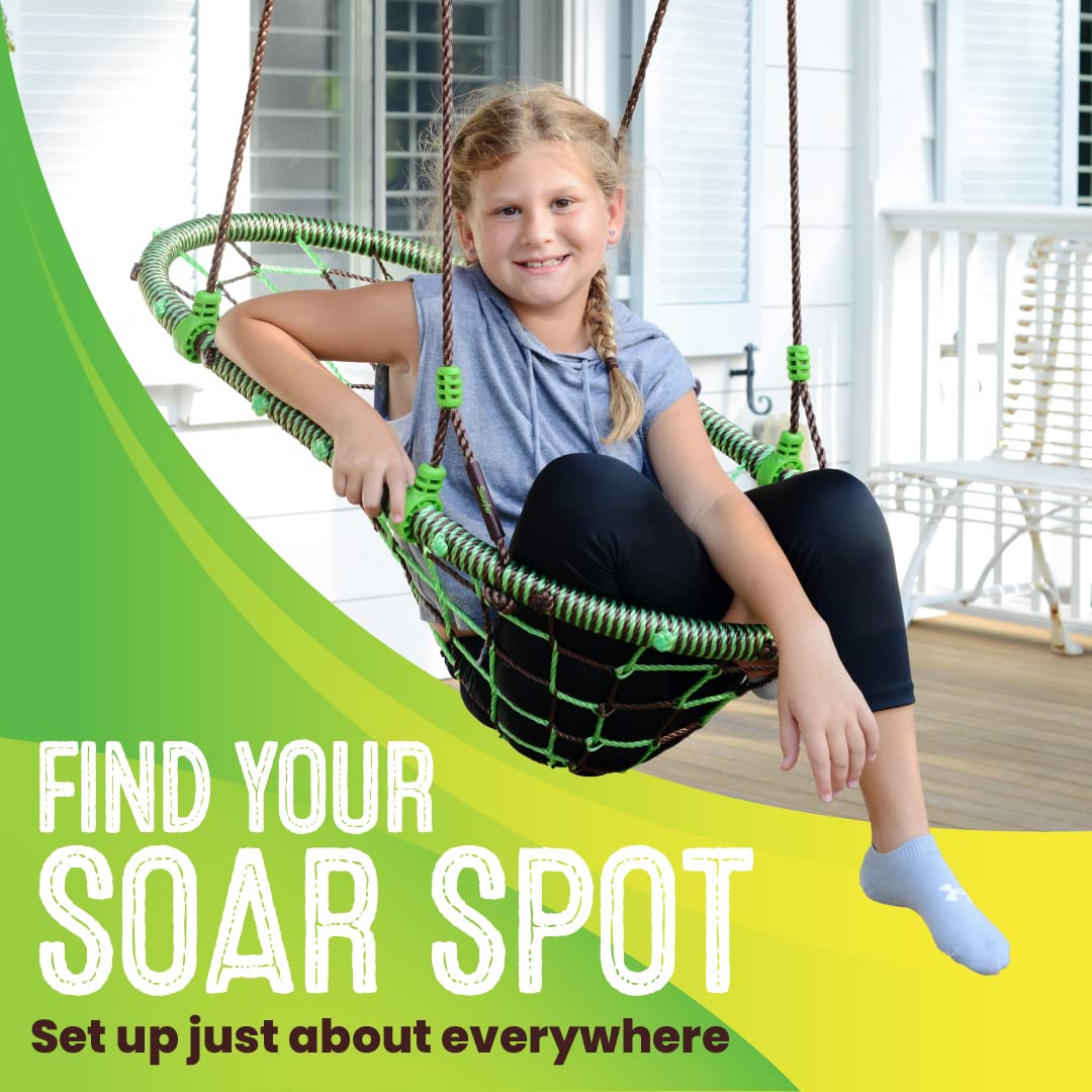 Swurfer Tree Swing – Swing Chair, Outdoor Swings for Kids, Tree Swings for Kids and Adults Outdoor, Weather Resistant, Heavy Duty Metal Frame Multi-Position, Ages 4 and Up, Holds up to 200lbs