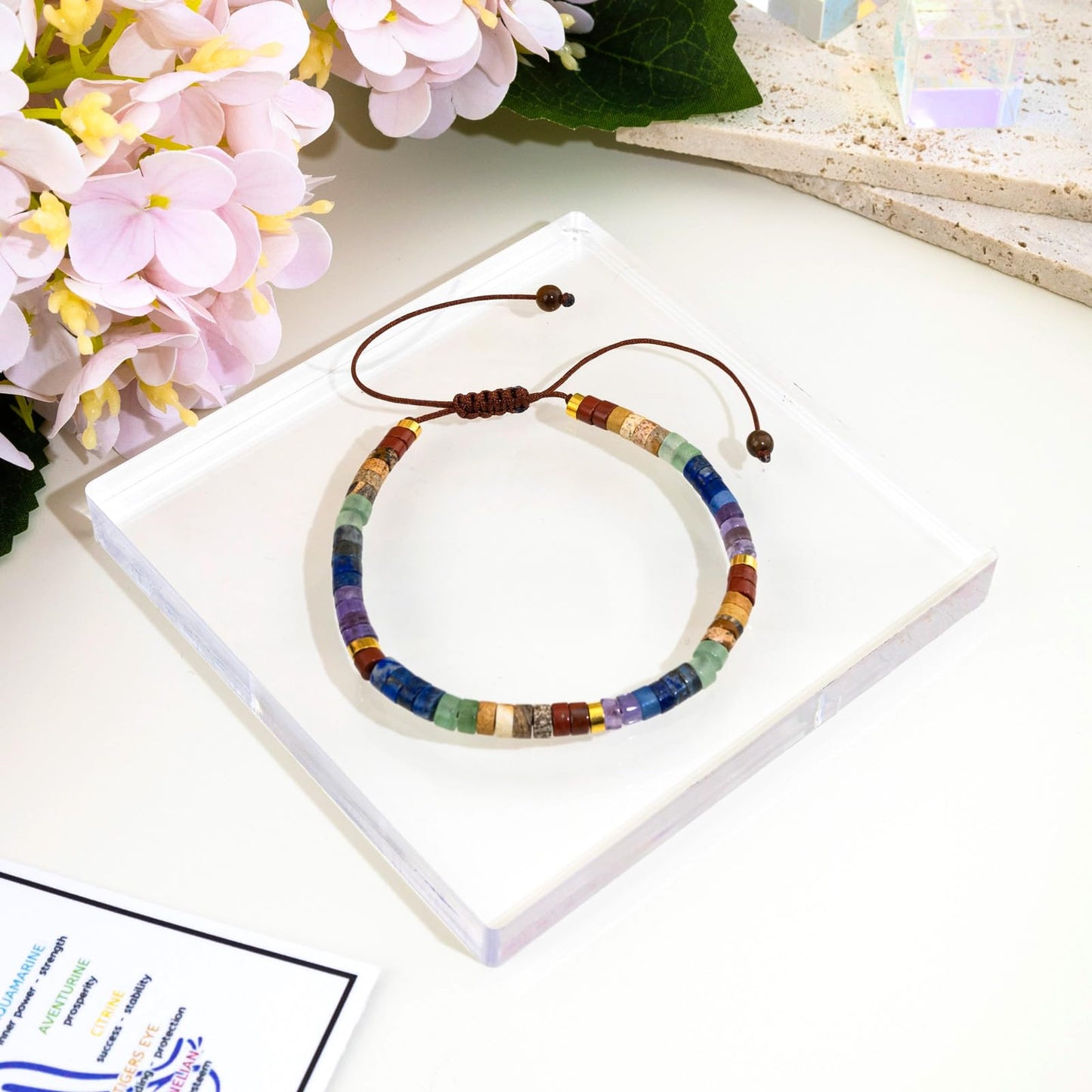 Aisity Bracelets for Women Crystals and Healing Stones Easter Mothers Day Birthday Gifts for Women Jewelry Chakra Bracelet Uniquue Gifts Anxiety 7 Chakras Healing Crystals Meditation Relax Anxiety