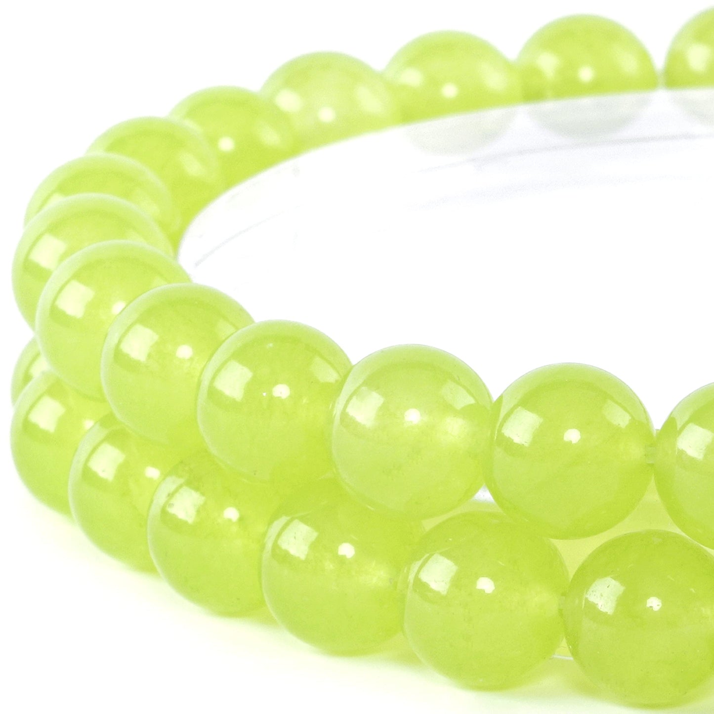 10mm Natural Grape Chalcedony Round Bead - 35PCS Bulk Gemstone Beads for Jewelry Making, DIY Bracelets, Necklaces - Includes Crystal Stretch Cord - Stone Beads for Crafting Gifts