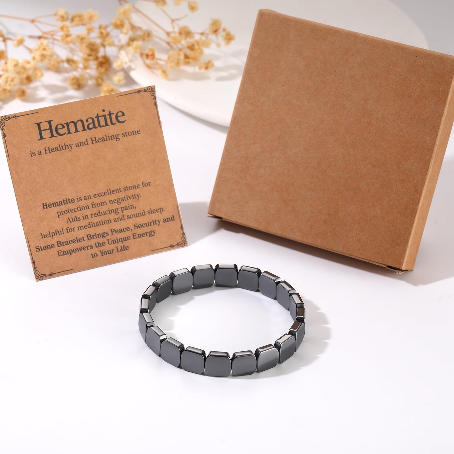 First Fathers Day Bracelet Gifts for New Dad Geometric Hematite Bracelet for Men New Dad Gifts Birthday Jewelry Hematite Grounding Bracelets Reignite Masculine Energy Birthday Motivational Gift