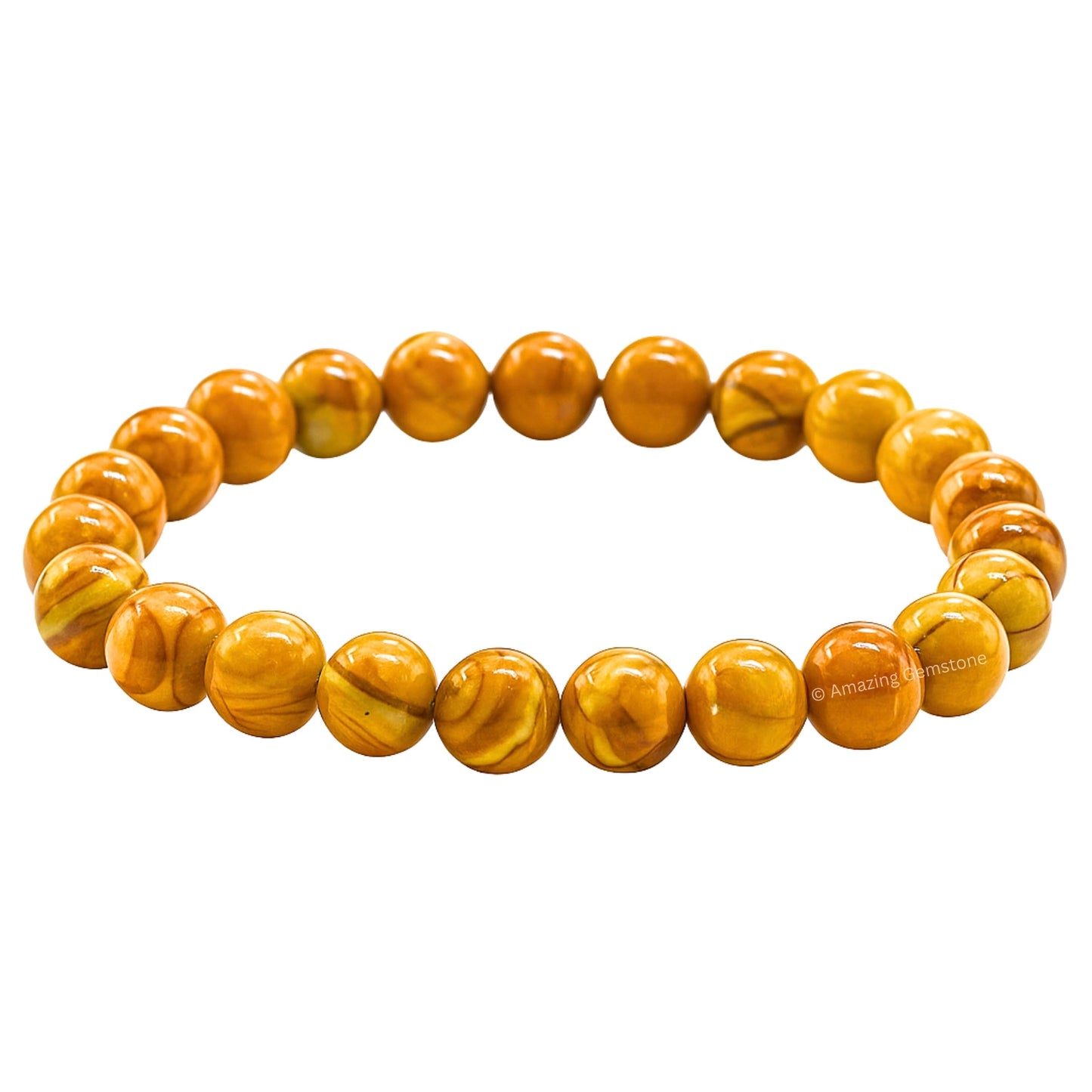 Amazing Gemstone Crystal Bracelet for Women Men's Gifts - Protection Healing Crystal Bracelet - 8mm Gemstone Beaded Stretchable Bracelet Pulseras Para Hombres Mujer Stocking Stuffers Mothers Day Gift (Yellow Jasper)