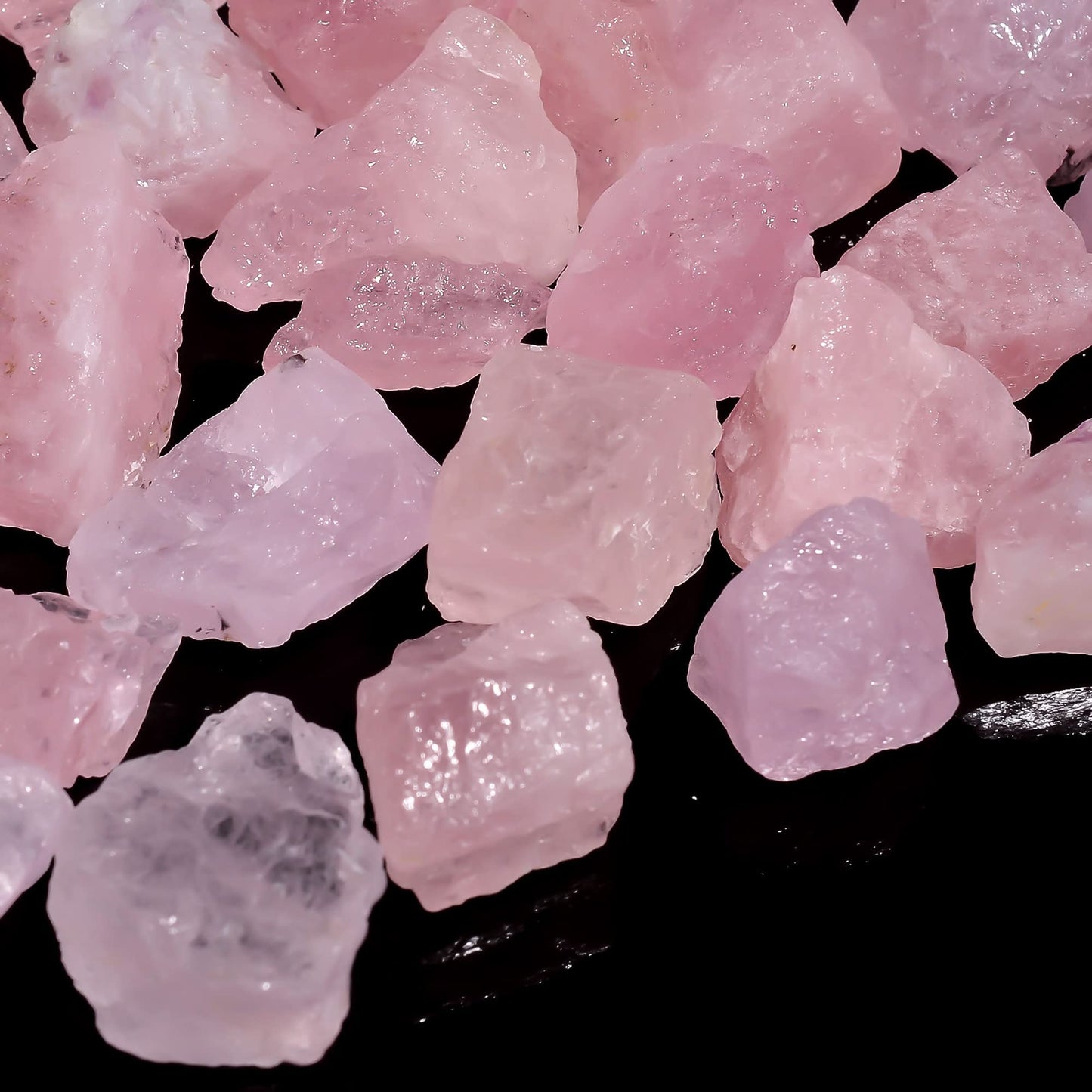 GEMKORA 100 carats Raw Pink Morganite Rough Gemstone, Natural Crystals, Healing Stones, Wholesale Lot, Jewelry Making Supply, 10 to 16mm, 8 to 10pcs
