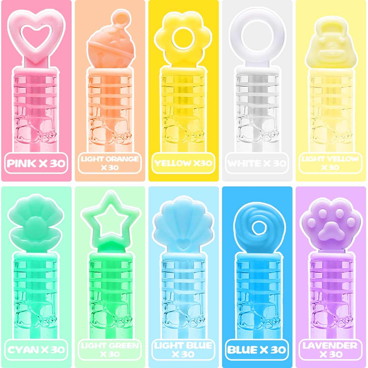 Kids Bubble Party Favors, 300 Pack Mini Bubbles Bulk with Gift Box, Pastel Bubble Wand Sticks for Party Toys, Birthday Supplies, Wedding Decorations, Carnival Prizes, Goody Bag Fillers Stuffers