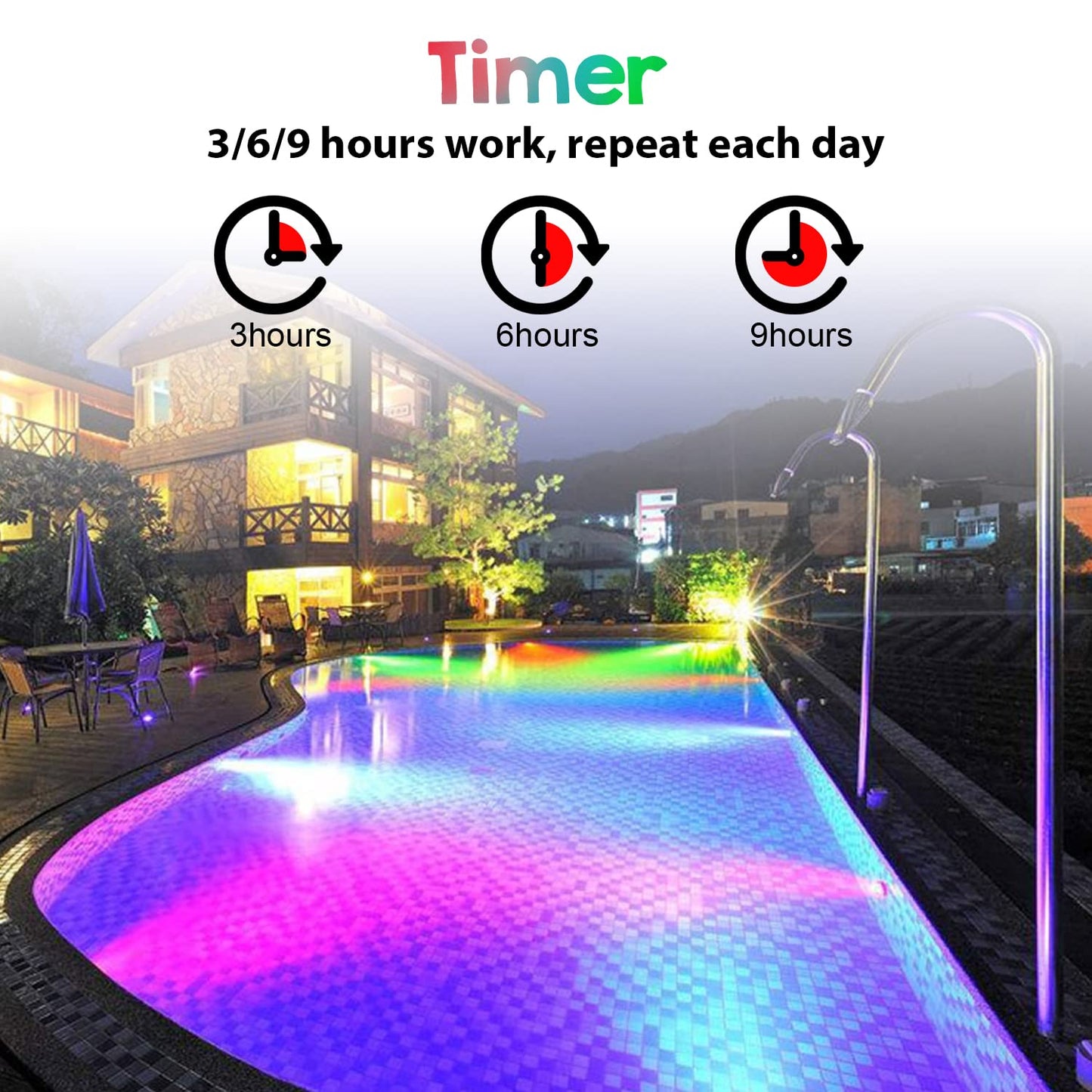 Pond Lights Remote Control Submersible LED Lights [Set of 4] IP68 Underwater Lights Aquarium Spotlight 48LED with Timer Landscape Lamp for Swimming Pool Fish Tank Fountain Pond Decoration