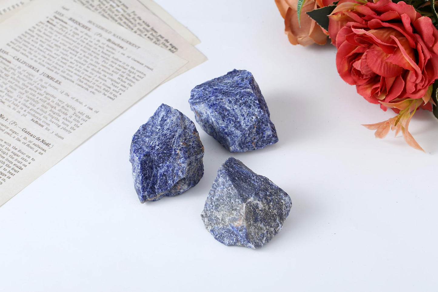 XIANNVXI Blue Solidate 1.8-2.2" Large Raw Crystals and Healing Stones Natural Rough Crystal Rocks for Decor Gifts Tumbling Cabbing Polishing Fountain Rocks 1PCS