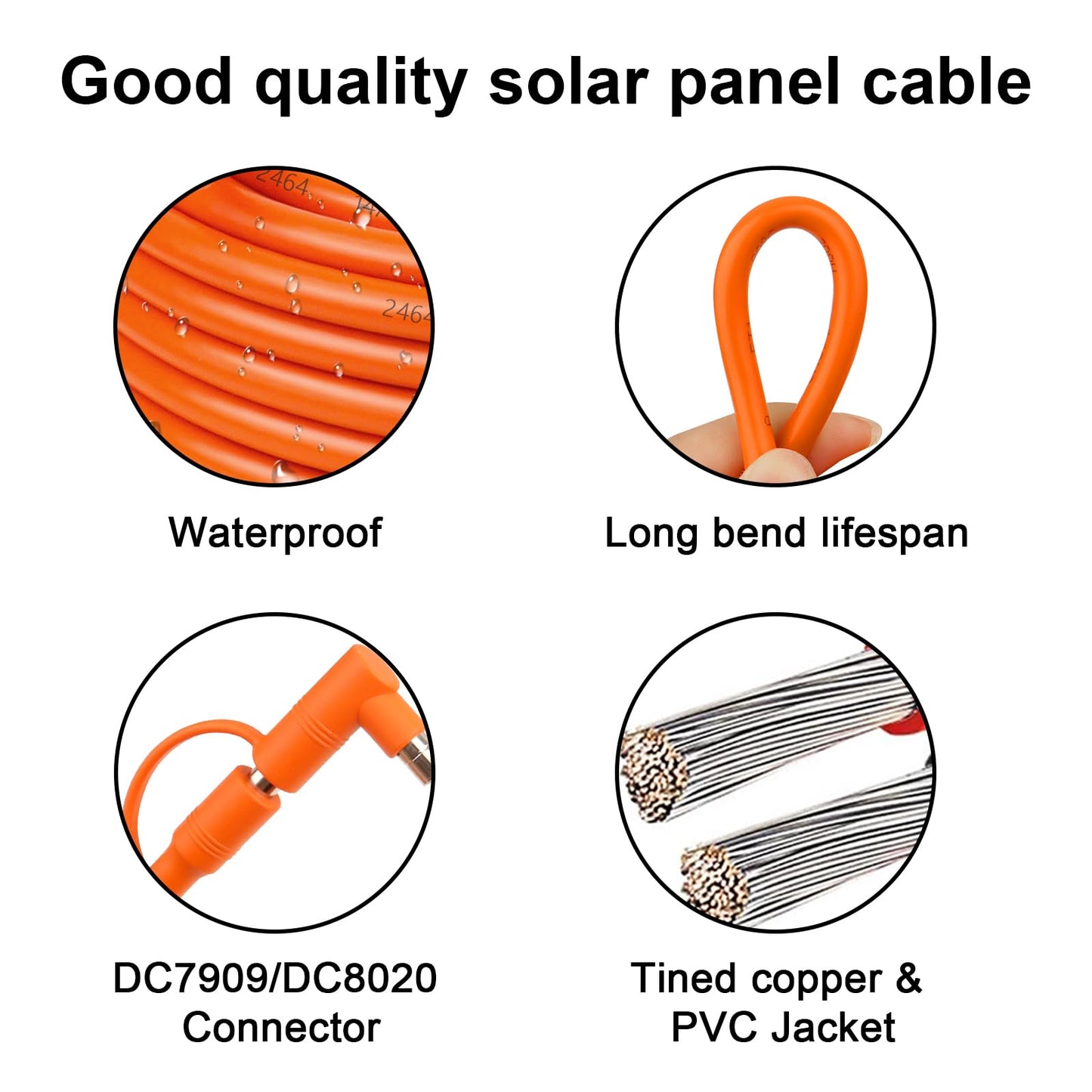 75FT 14AWG DC7909 Solar Panel Extension Cable Compatible with Jackery Solar Generator,Solar Charging Cord Female to Male with DC8020 Power Adapter Suit for Gz Yeti,Anker Jackery Portable Power Station