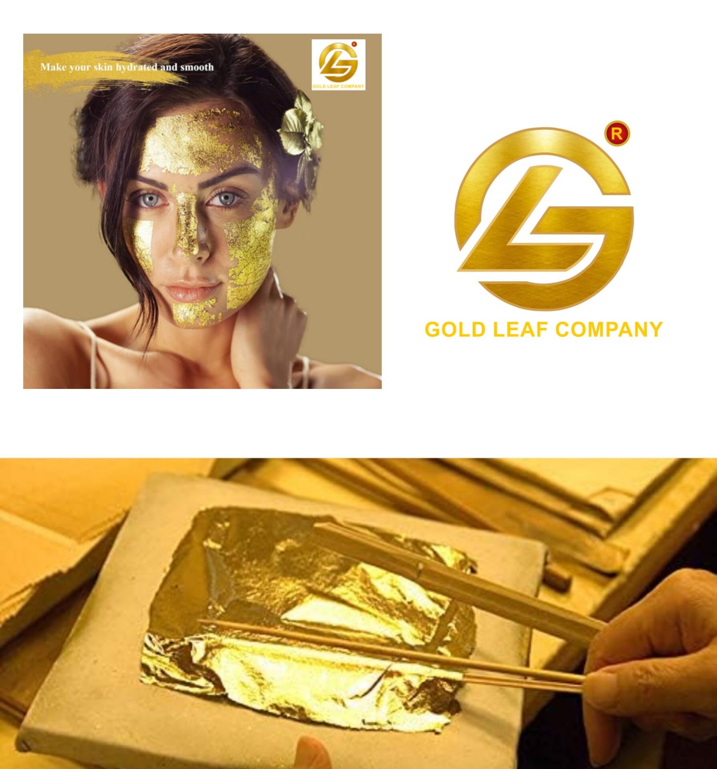 Gold leaf company Leaf Pure Gold Leaf 100.pcs 2x3 Inch Sheet 24K Leaf Leaves Foil Leaf Finest Gold Leaves Food Gilding Facial Beauty Spa Size 2X3 inch