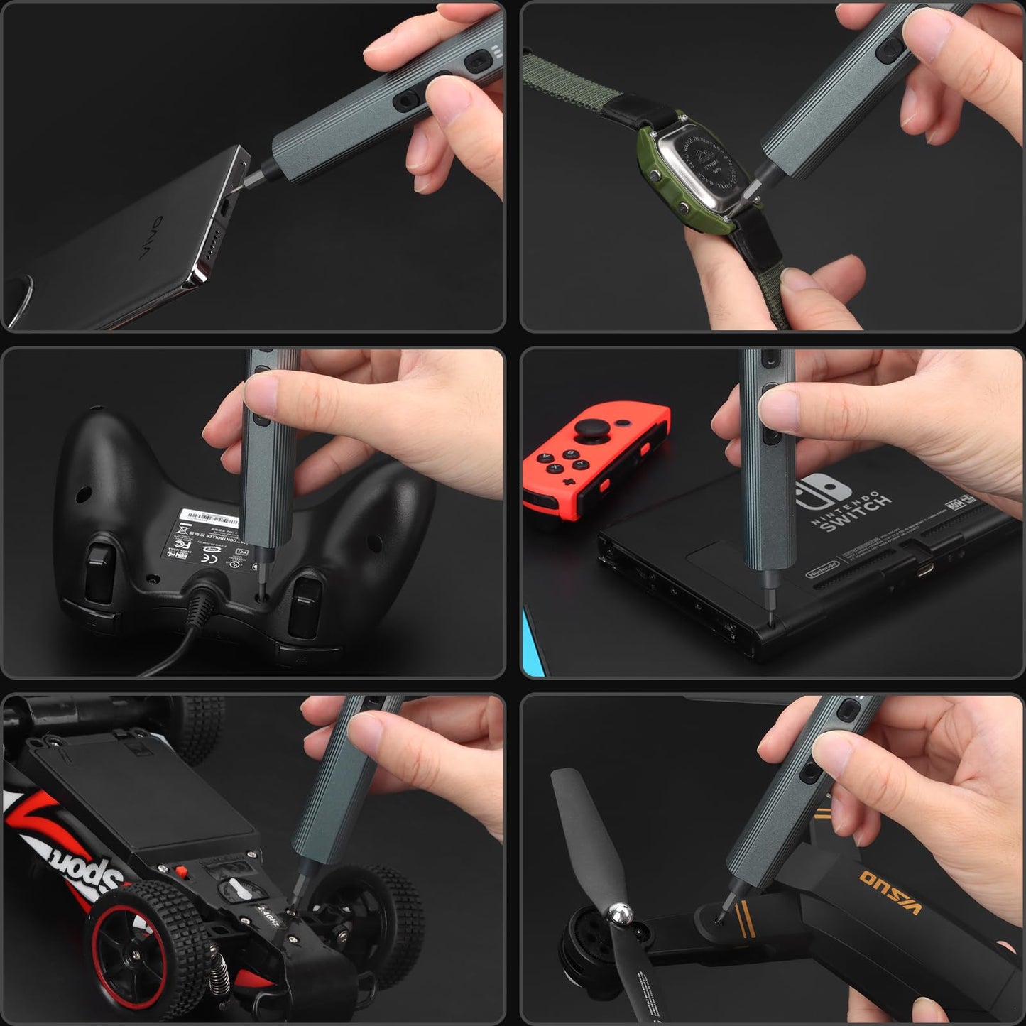 STREBITO 155 in 1 Electric Screwdriver Set, Small Electric Screwdriver Cordless with 140 S2 Magnetic Bits, Electronic Power Screwdriver Repair Tool Kit for RC, Computer, PC Building, Laptop