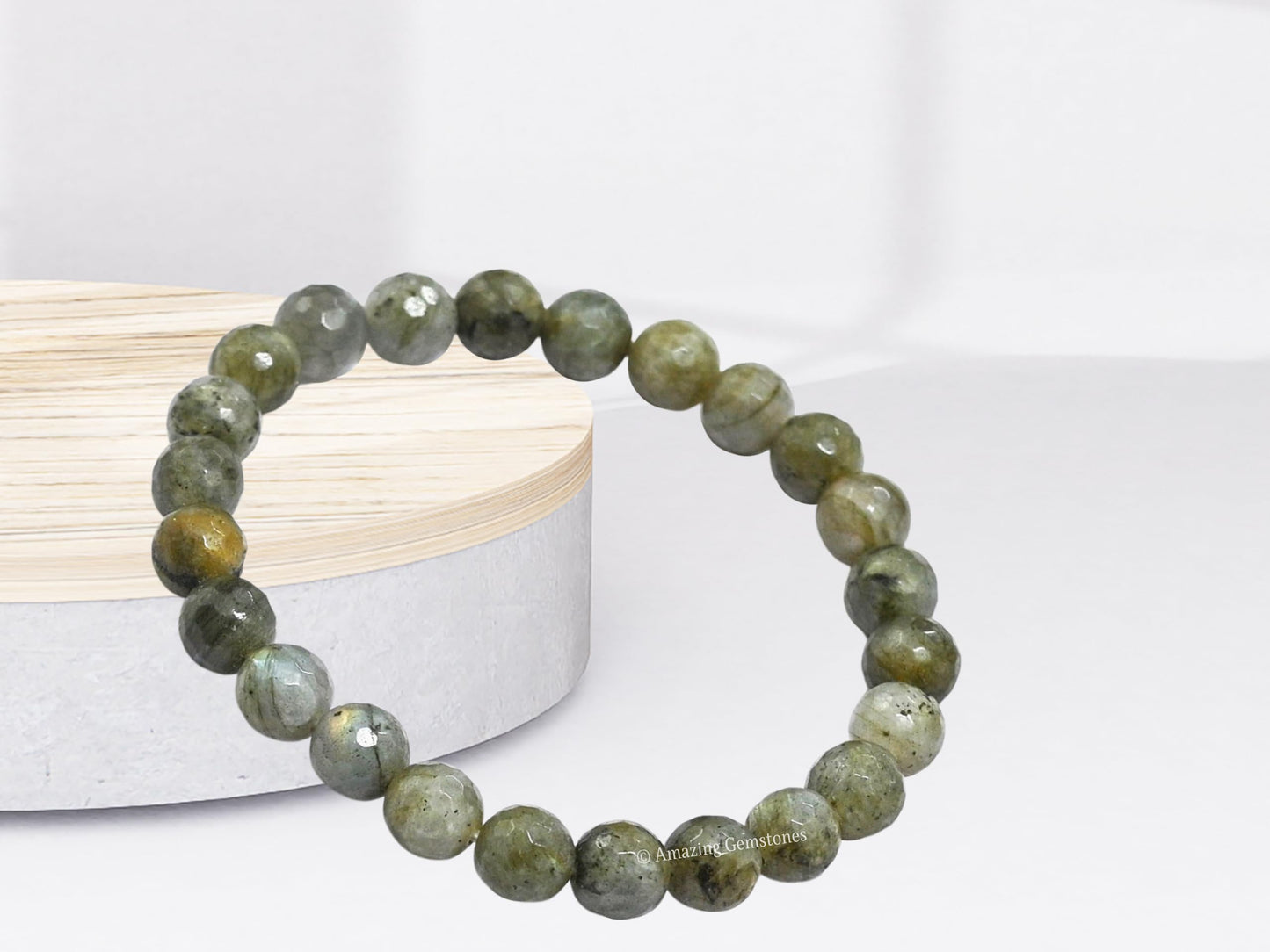 Amazing Gemstone Labradorite Bracelet for Women - Chakra Mens Bracelet Protection Crystals and Healing Stones - Blessing Bracelet Spiritual Meditation Gift Christmas Stocking Stuffers