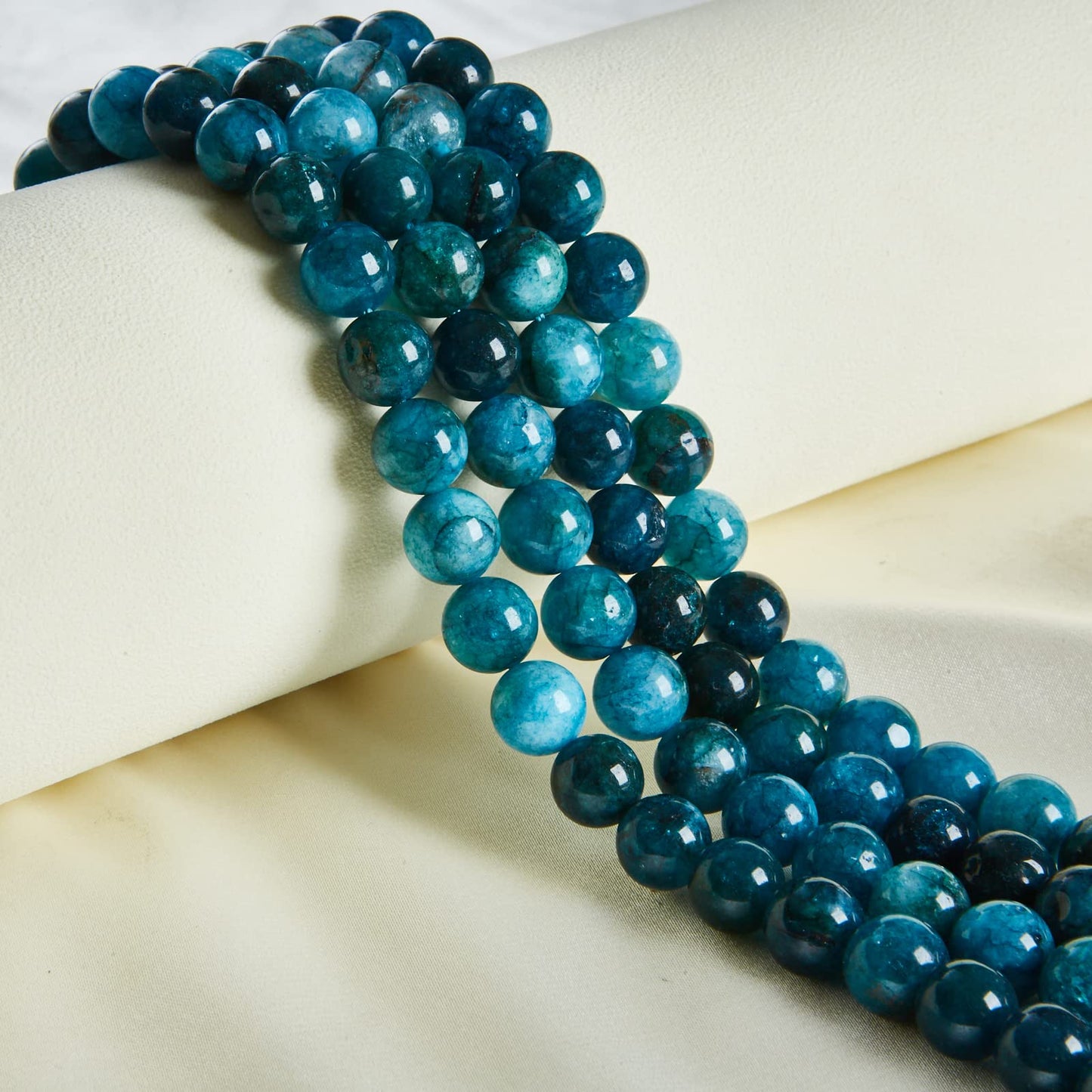60pcs 6mm Apatite Beads Natural Gemstone Beads Round Loose Beads for Jewelry Making