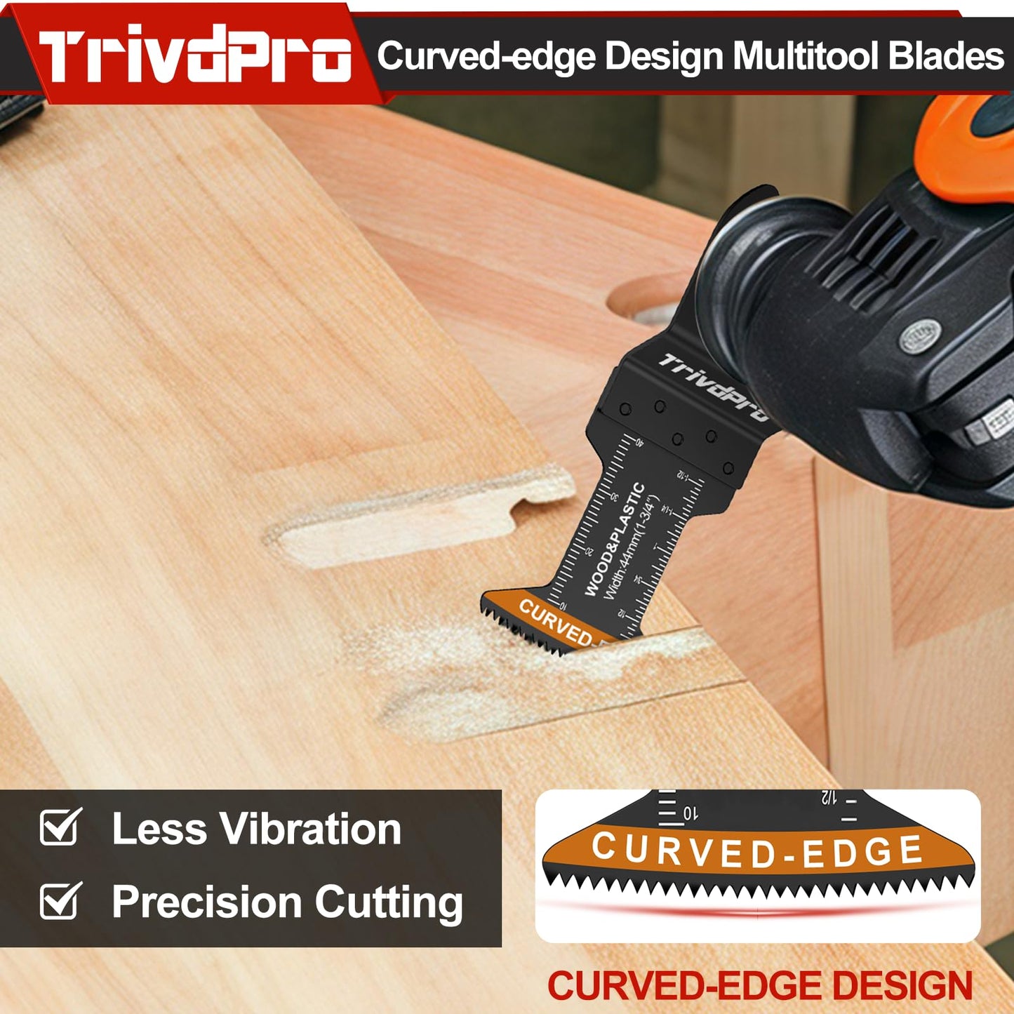 Oscillating Tool Blade Multitool Blades - TrivdPro 50pcs Multi Tool Blades Kits Oscillating Saw Blades for Metal Wood Plastic, Oscillator Blades for Multi Tool Fits Dewalt Milwaukee Ryobi Fein Bosch