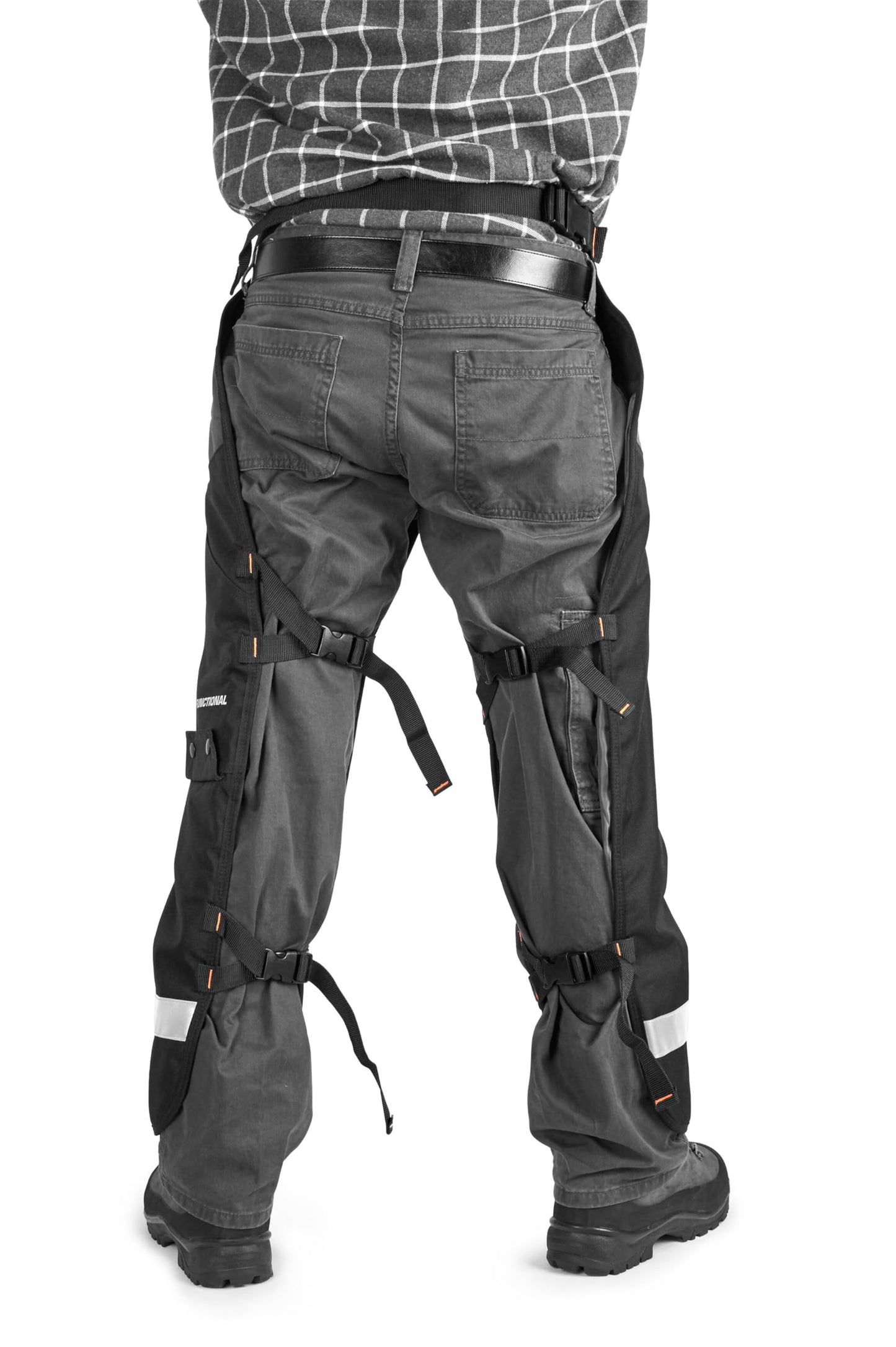 Husqvarna 587160702 Functional Apron Chainsaw Chaps 38-Inch, Chainsaw Safety Equipment with 5 Layers, Adjustable Belt and Gear Pocket, Black, Gifts for Men