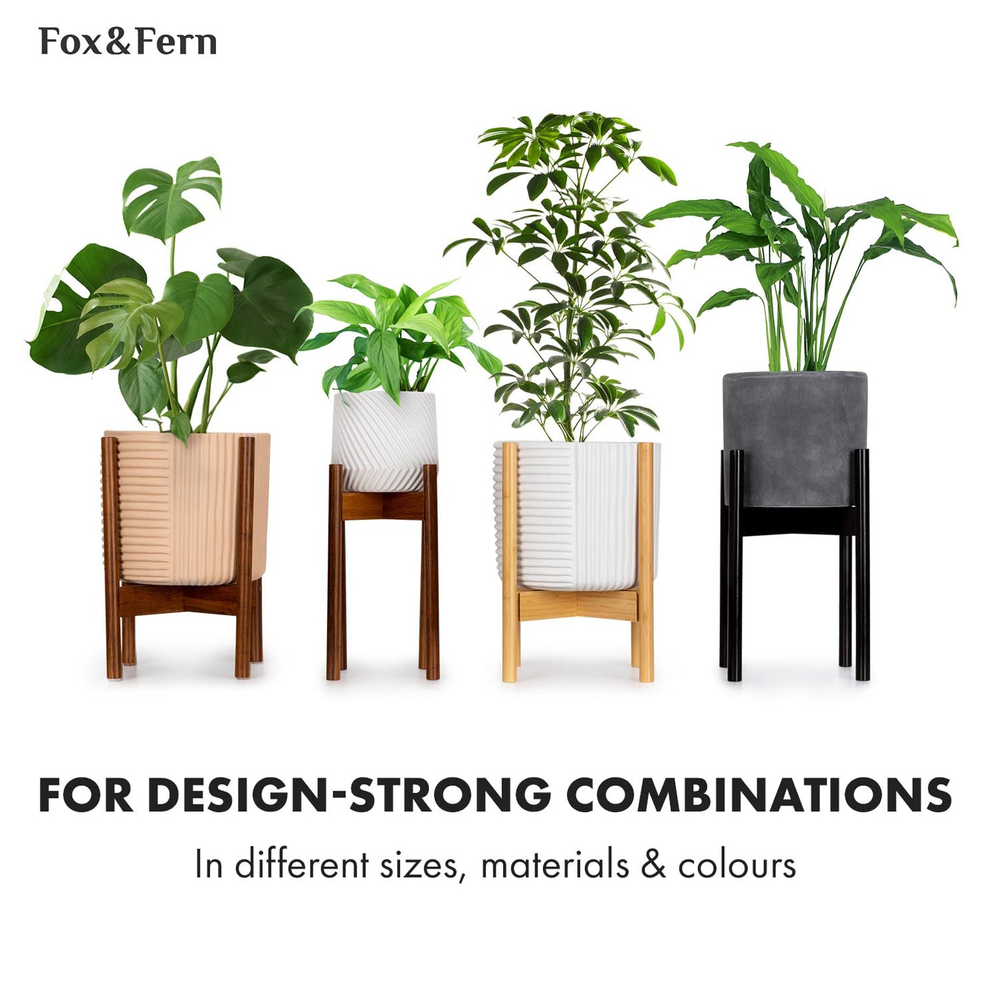 Fox & Fern 10 Inch Plant Pot with Hidden Saucer — Premium Lightweight Fiberstone Matte White Self Watering Planter with Seamless Saucer - Indoor & Outdoor Use - Weather Resistant & UV Resistant