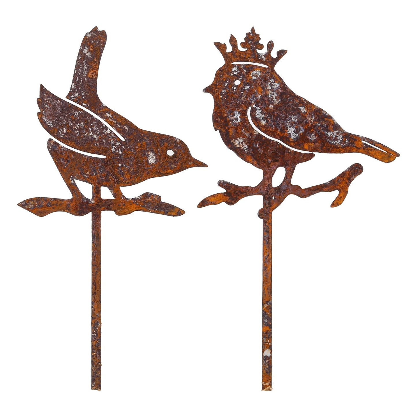 QWQJ Metal Animal Yard Decors Arden Art Rusted Animals or Outside Decorations Outdoor Decorative Stake Lawn Accessory