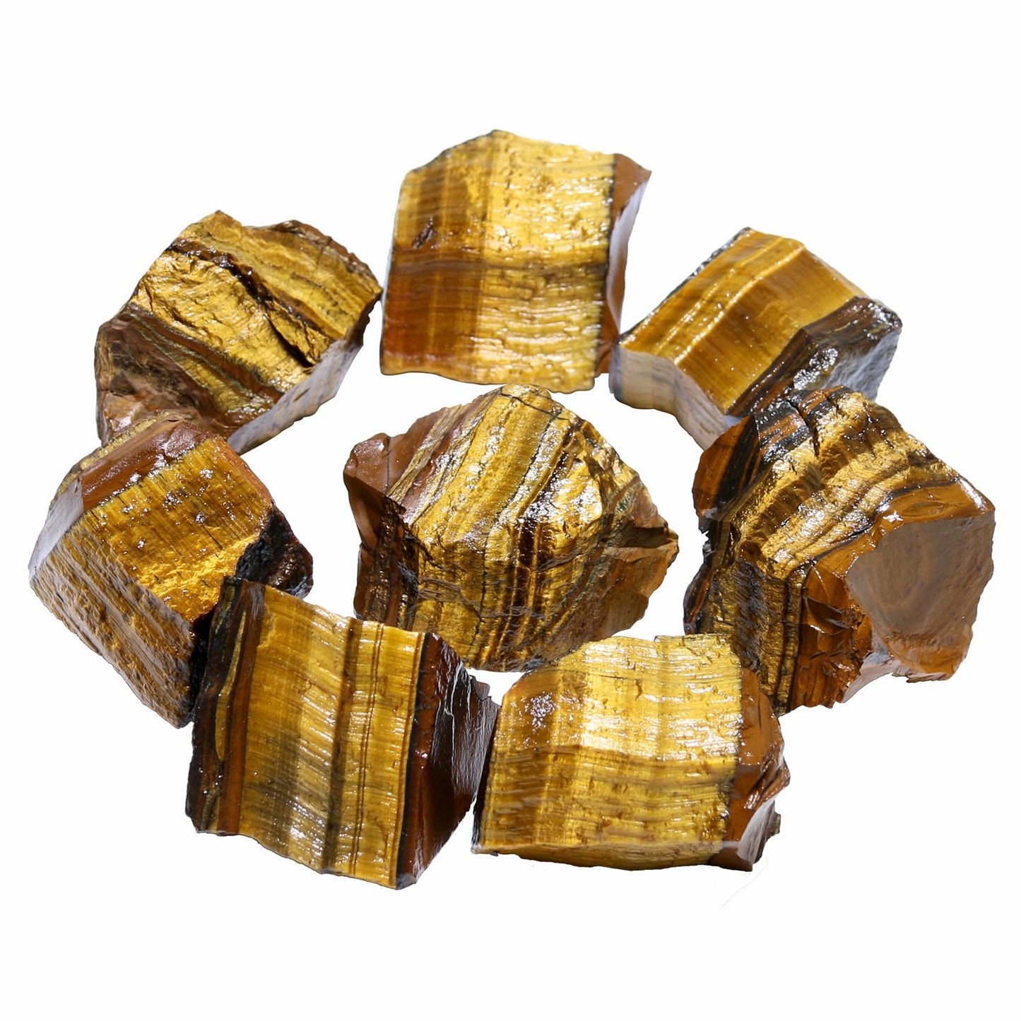Nvzi Raw Tiger Eye Stone Crystals Bulk, Real Gemstones and Crystals, Rocks and Minerals, Healing Crystals, Quartz Crystals and Healing Stones, Cuarzos Originales De Energia Y Piedras(1LB)