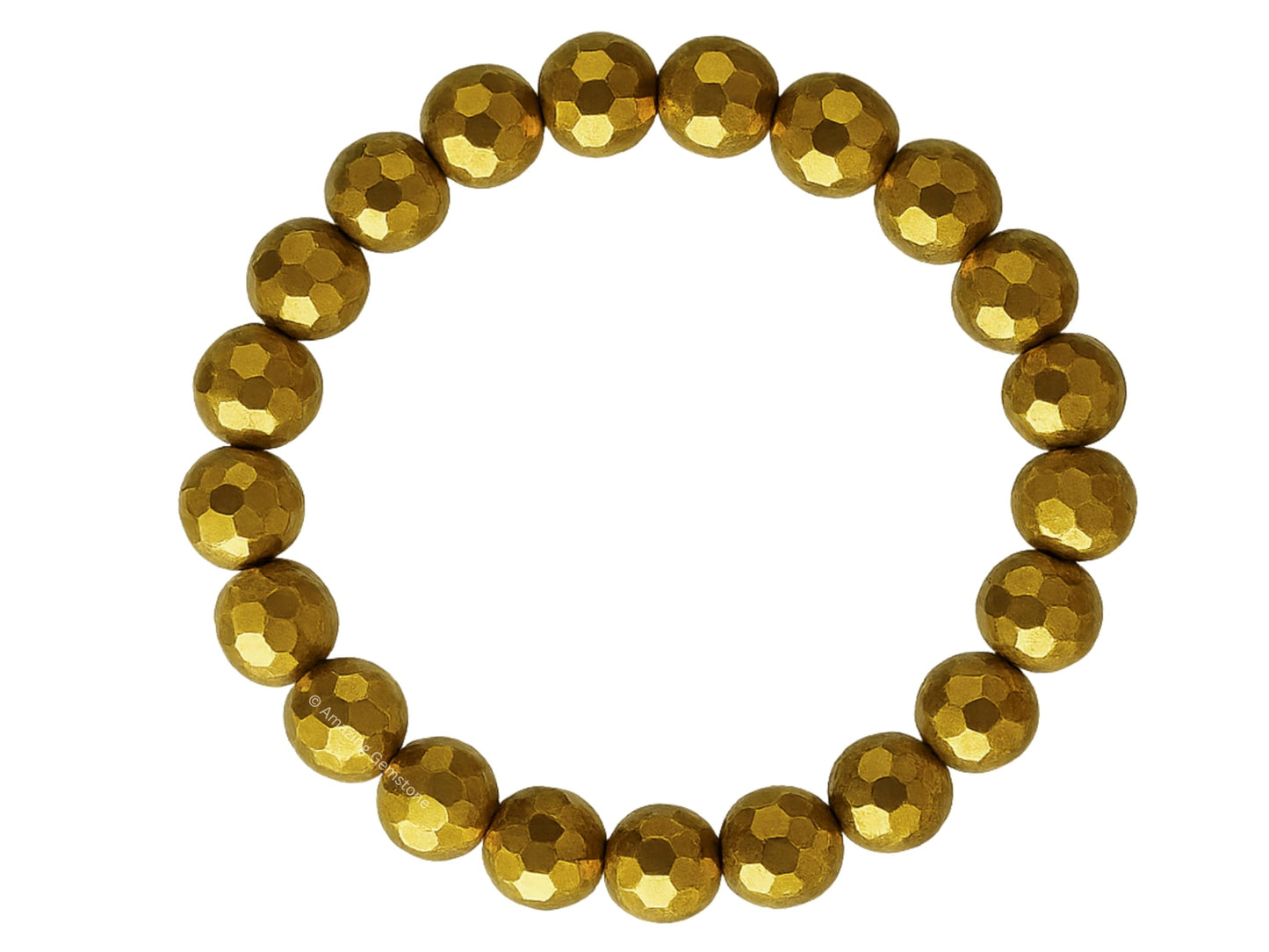 Amazing Gemstone Golden Hematite Bracelet for Women - Chakra Mens Bracelet Protection Crystals and Healing Stones - Blessing Bracelet Spiritual Meditation Gift Christmas Stocking Stuffers