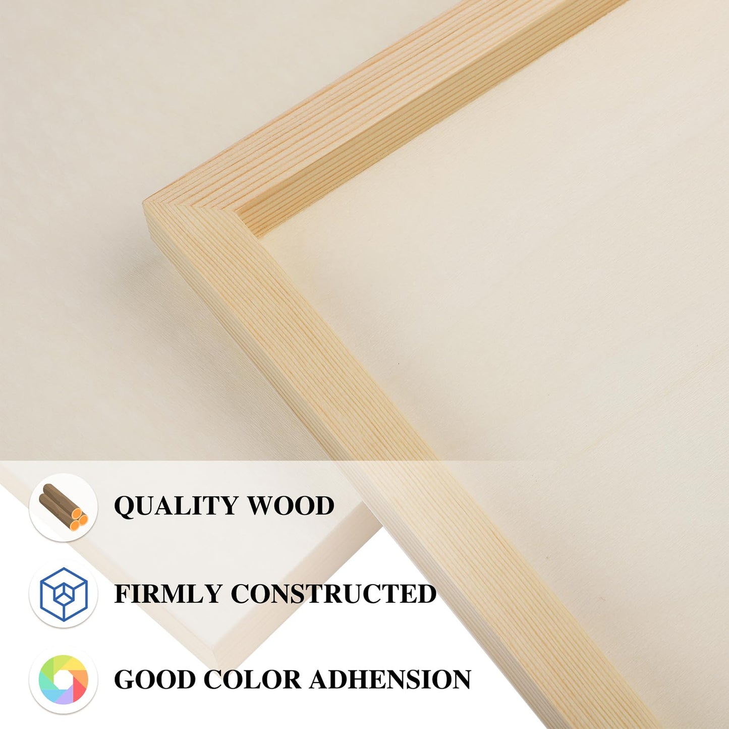 Aodaer 8 Pack Wood Panels 9 x 12 Inch Wooden Panels Canvas Unfinished Craft Wood Boards Panels for Art Crafts Acrylic and Oil Painting Pouring DIY Projects