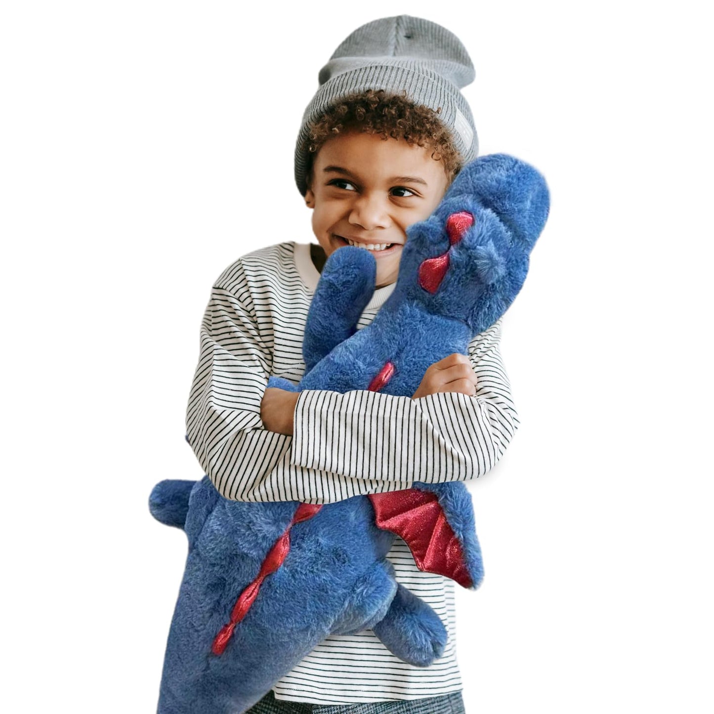 Dodhse Pterosaur Stuffed Animal with Wings - Cute Soft Dinosaurs Plush Toys Little Flying Dragon Plushies Pillow Doll Christmas Birthday Gifts for Kids Boys Girls (Blue,35.43inch/90cm)