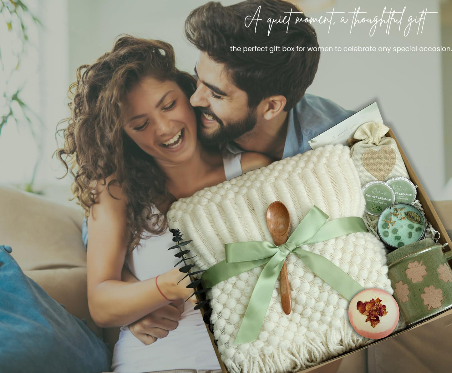 CASTATEO Get Well Soon Gift Baskets for Women -Self Care Package, After Surgery Recovery, Sympathy Gift/Farewell Gift.Thinking of You//Grief/Bereavement/Miscarriage Gifts for Women(Matcha Green)