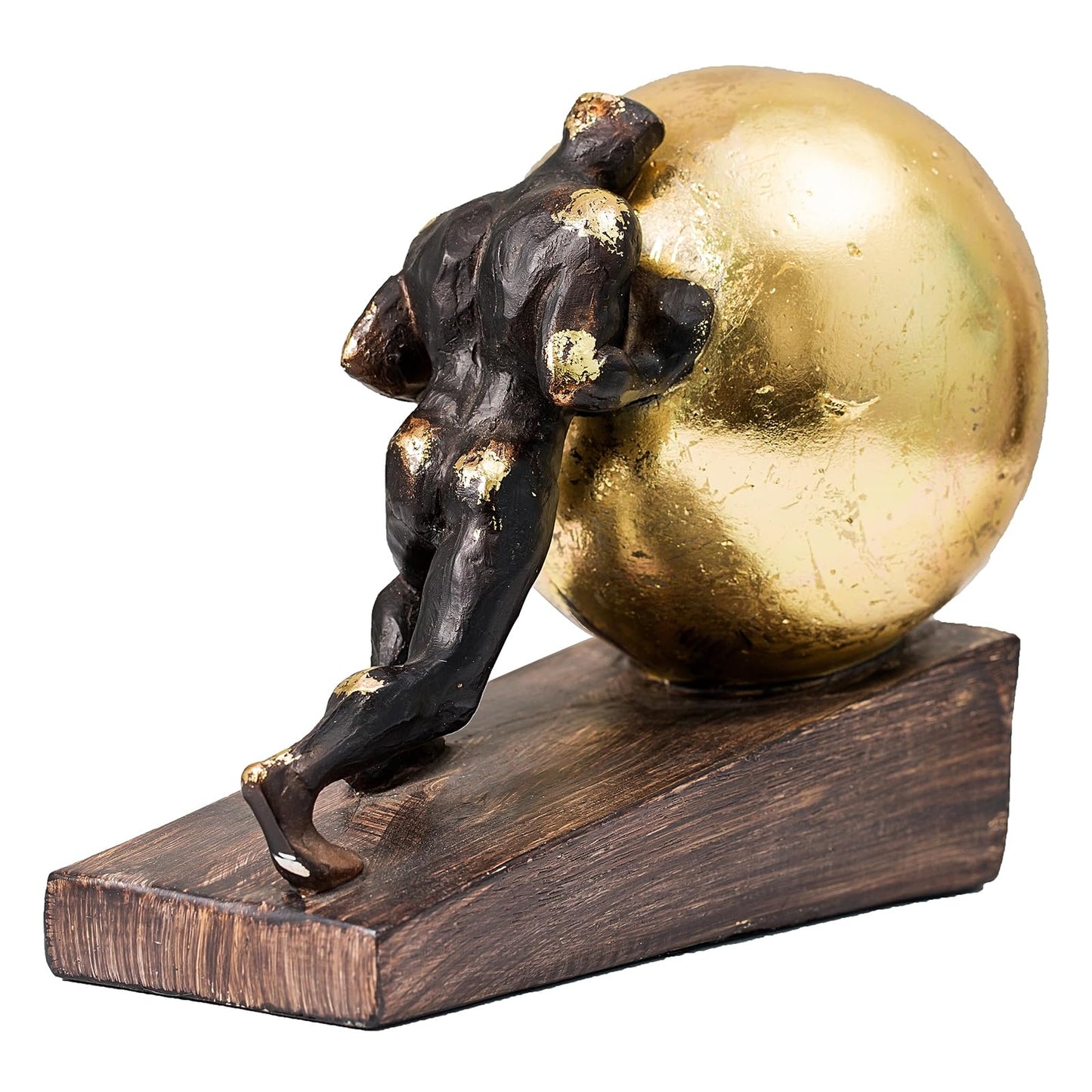 Lukitas Sisyphus Sculpture Home Decor, Struggler Statue, Sportsman Figurine Ornament for Office Living Room, Resin L8.5''