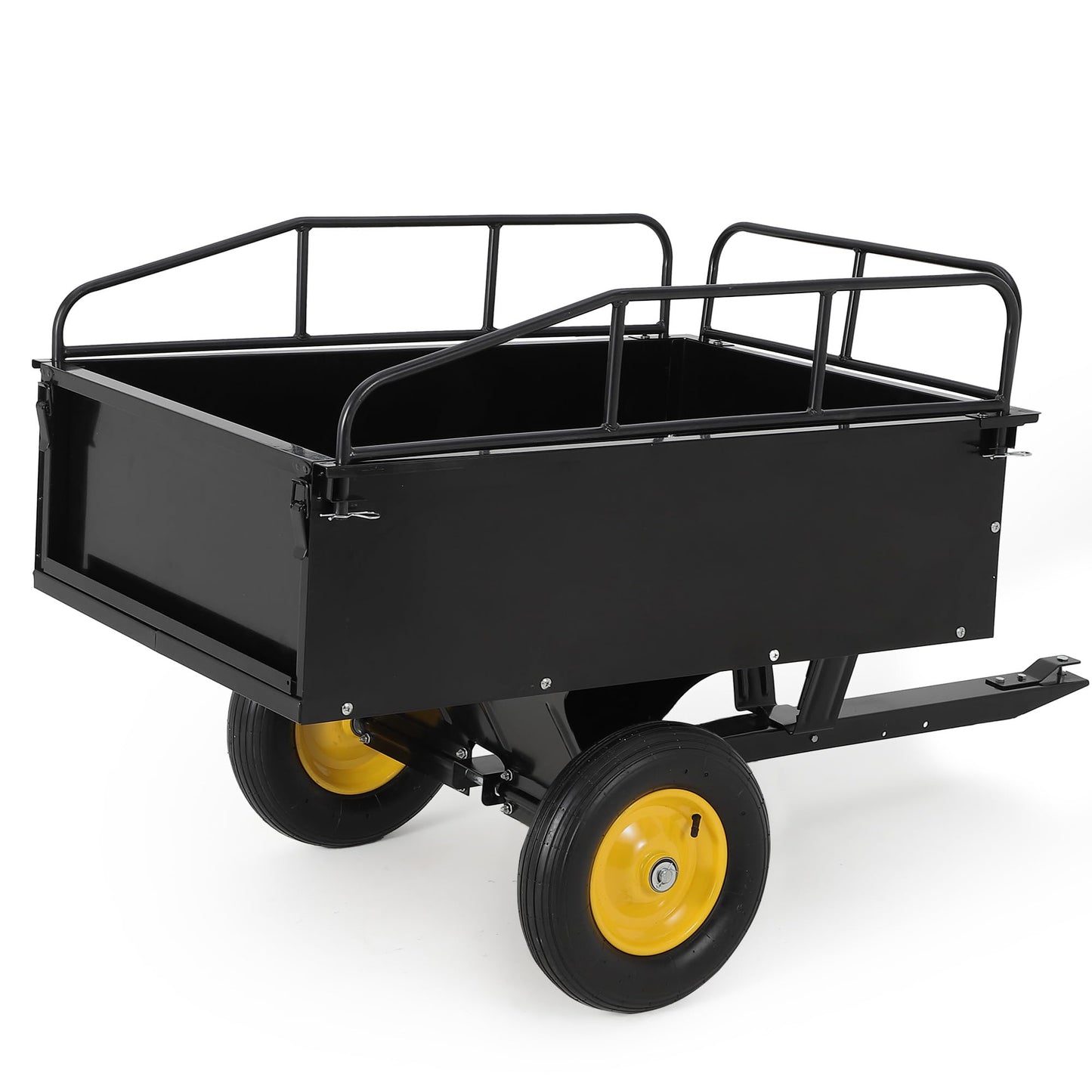 750lbs ATV/UTV Dump Trailer 15 Cubic Feet Capacity, Reinforced Side Panels,Heavy-Duty Off-Road Trailer with Dumping Function for Gardening and Farm