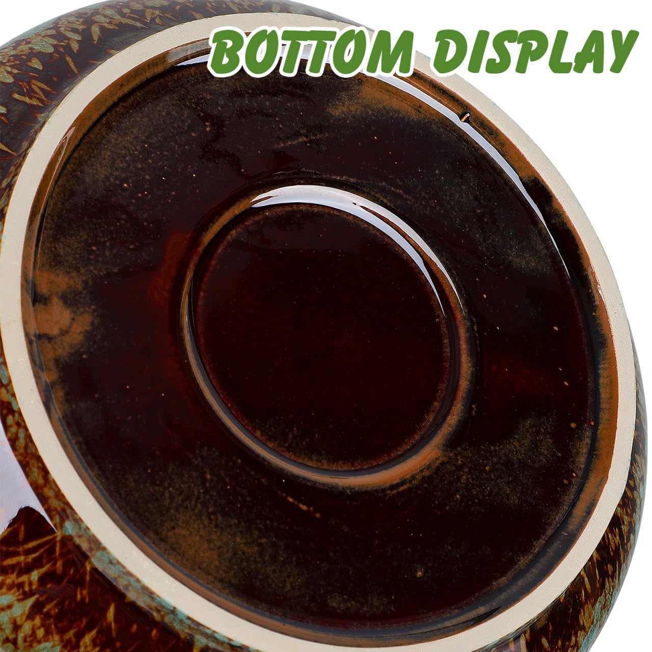 DOITOOL 2Pcs Bonsai Pot Indoor Hydroponic Planters Succulent Round Bowls for Planting in Water Lily Planter Ceramic Hydroponic Plant Pots