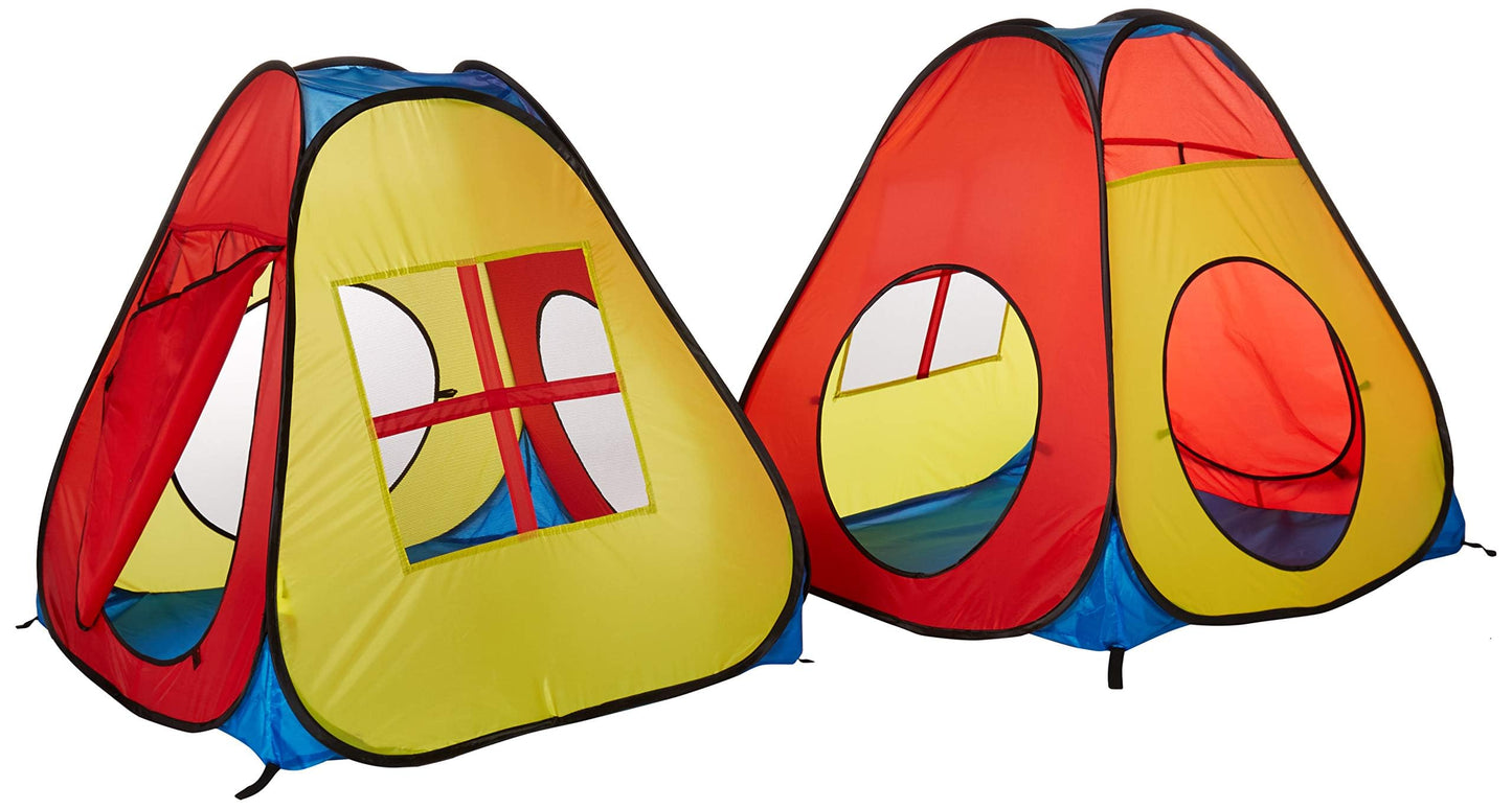 UTEX 8 in 1 Pop Up Children Play Tent House with 4 Tunnel, 4 Tents for Boys, Girls, Babies and Toddlers for Indoor and Outdoor Use