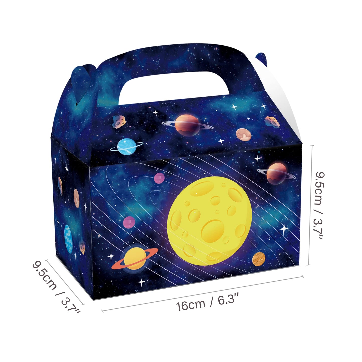 24 Pcs Outer Space Party Favors Boxes Space Paper Goodie Gift Boxes Planet Astronaut Candy Treat Box Starry Sky Galaxy Party Gift Boxes for Kids Astronaut Science Themed Birthday Parties Supplies