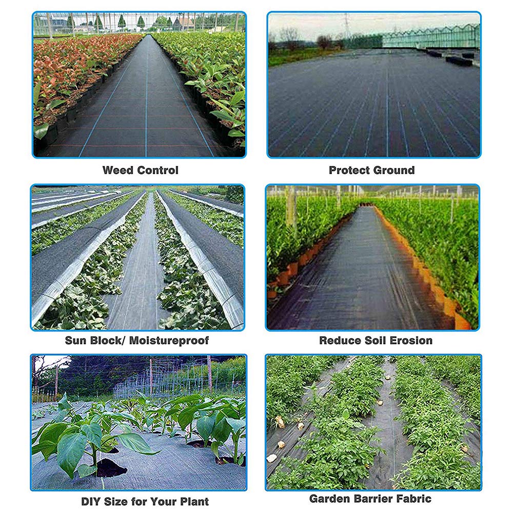 Petgrow Heavy Duty Weed Barrier Landscape Fabric for Outdoor Gardens, Non Woven Weed Blockr Fabric - Garden Landscaping Fabric Roll - Weed Control Fabric in Rolls(4FTx100FT)