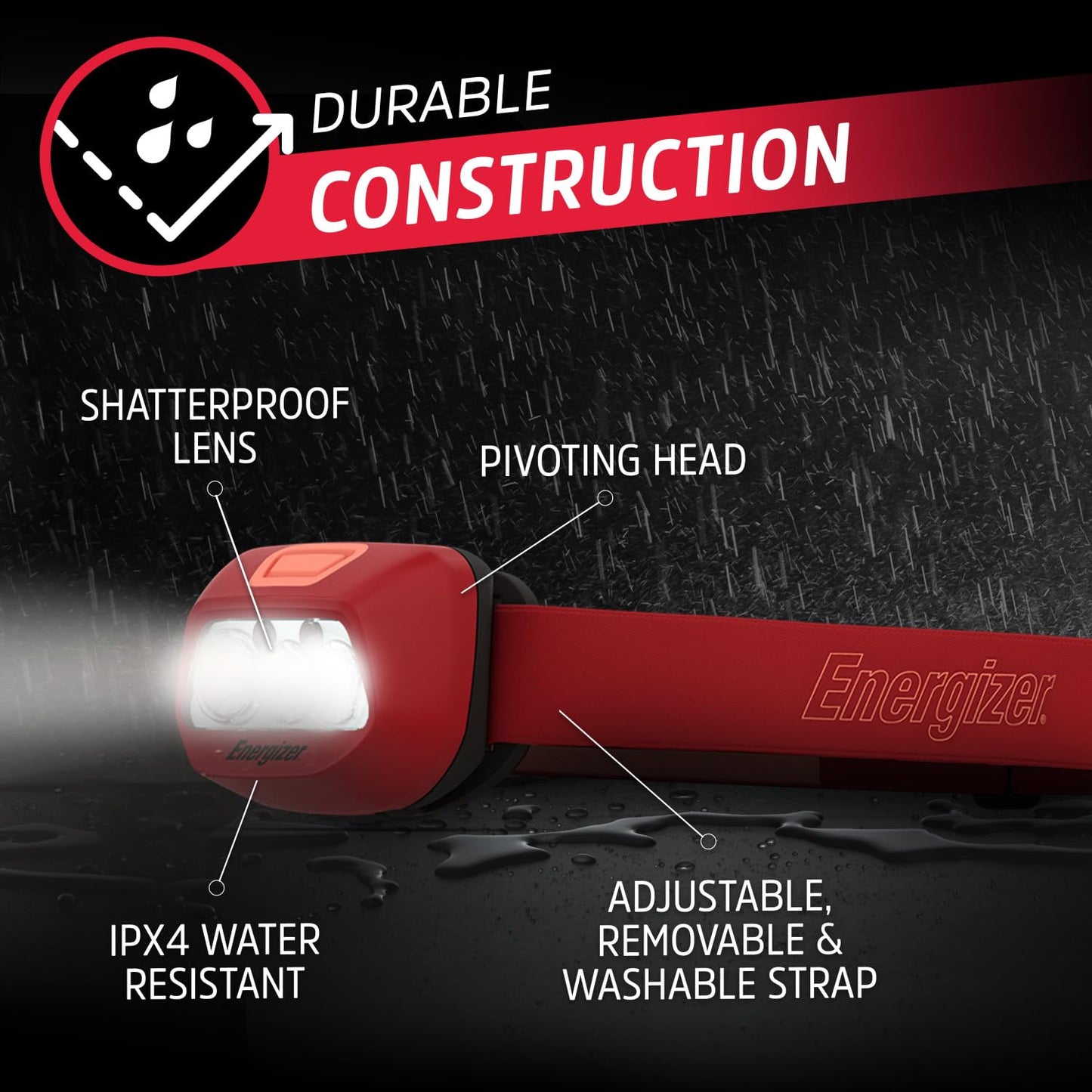 Energizer WeatheReady Power Outage Kit with 2-in-1 LED Flashlight Lantern, LED Headlamp, IPX4 Water-Resistant, Backup AA + AAA Batteries, Storage Case, Hurricane Preparedness Items