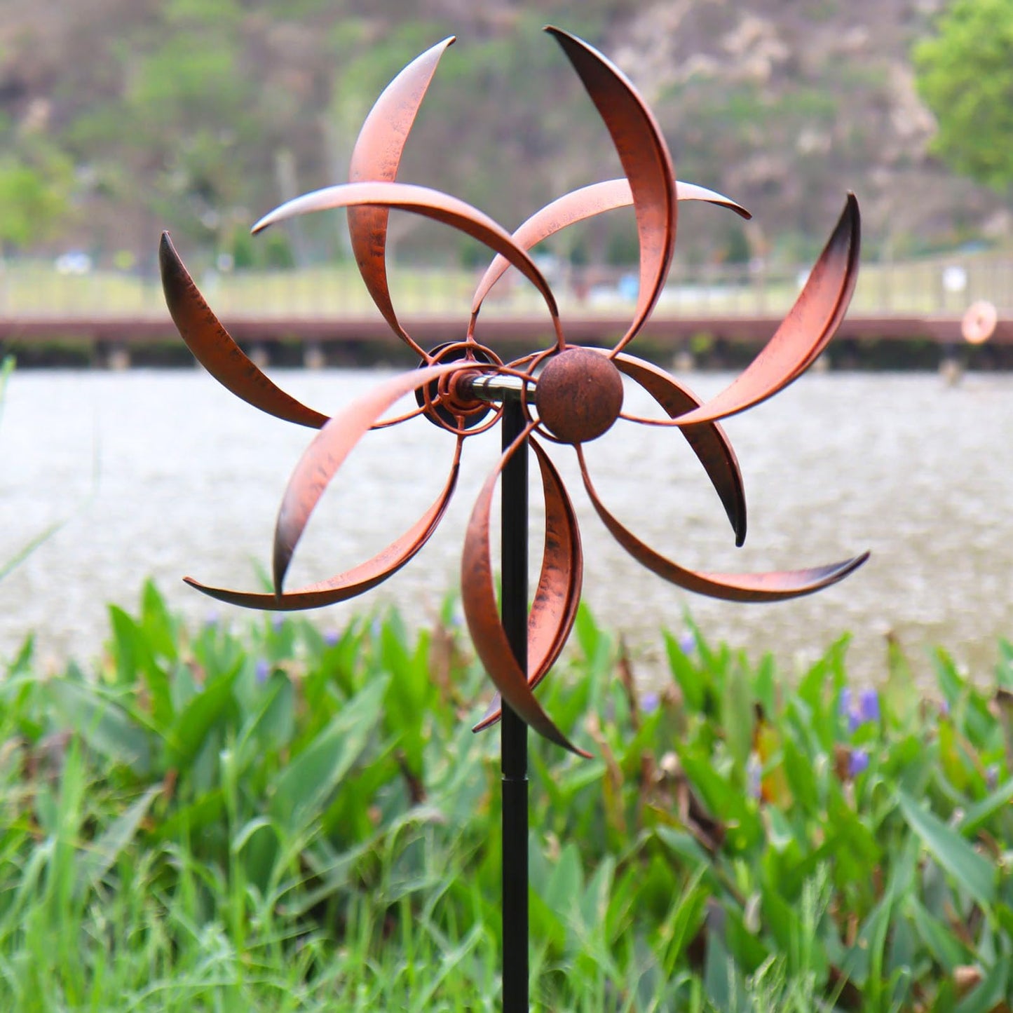 Wind Spinner Outdoor Metal Wind Sculptures 360 Degrees Wind Spinners for Yard and Garden