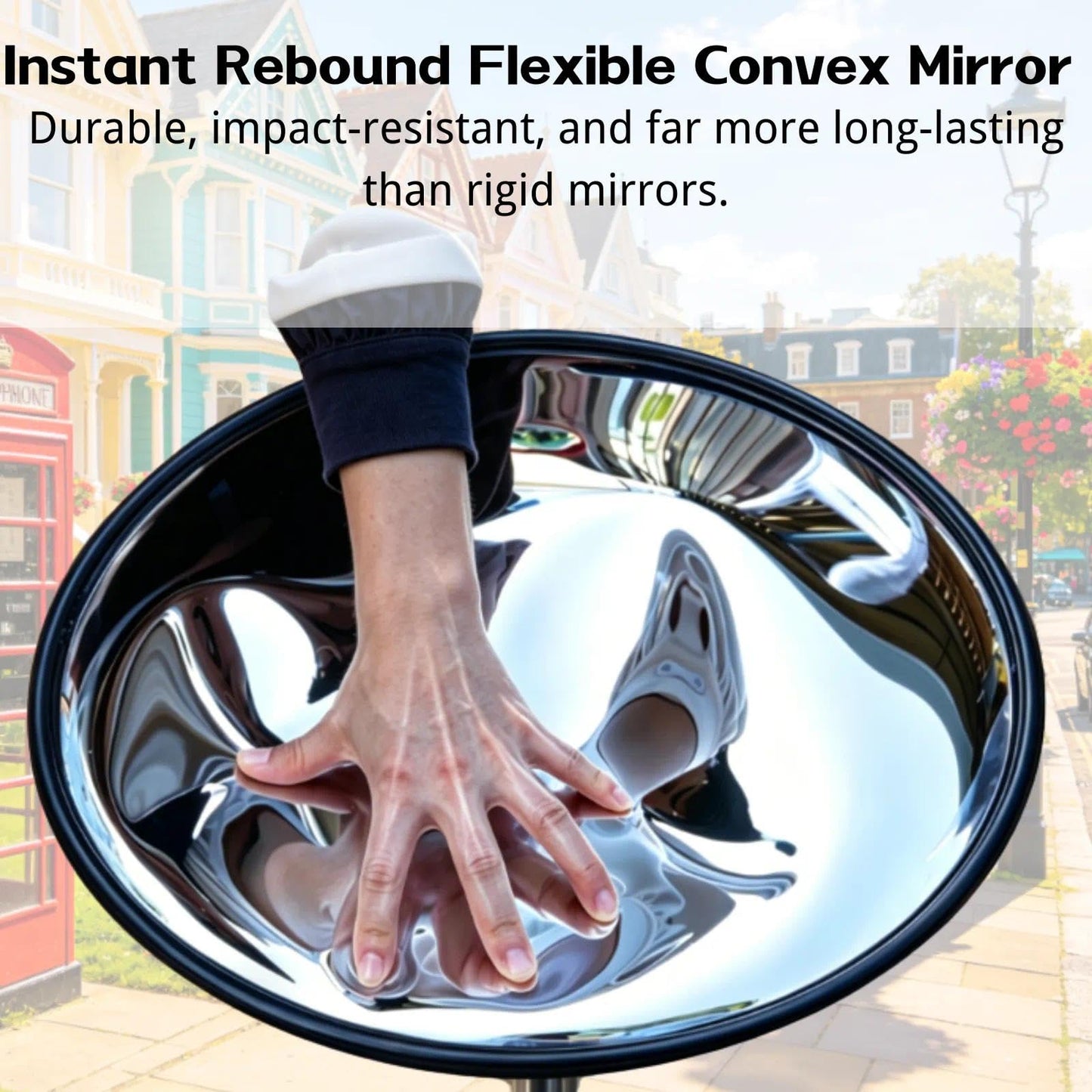 24" Security Convex Mirror-160° Outdoor & Indoor Driveway Security Safety Mirror, Unbreakable Acrylic for Garage, School,Warehouse & High-Traffic Areas (2pc)
