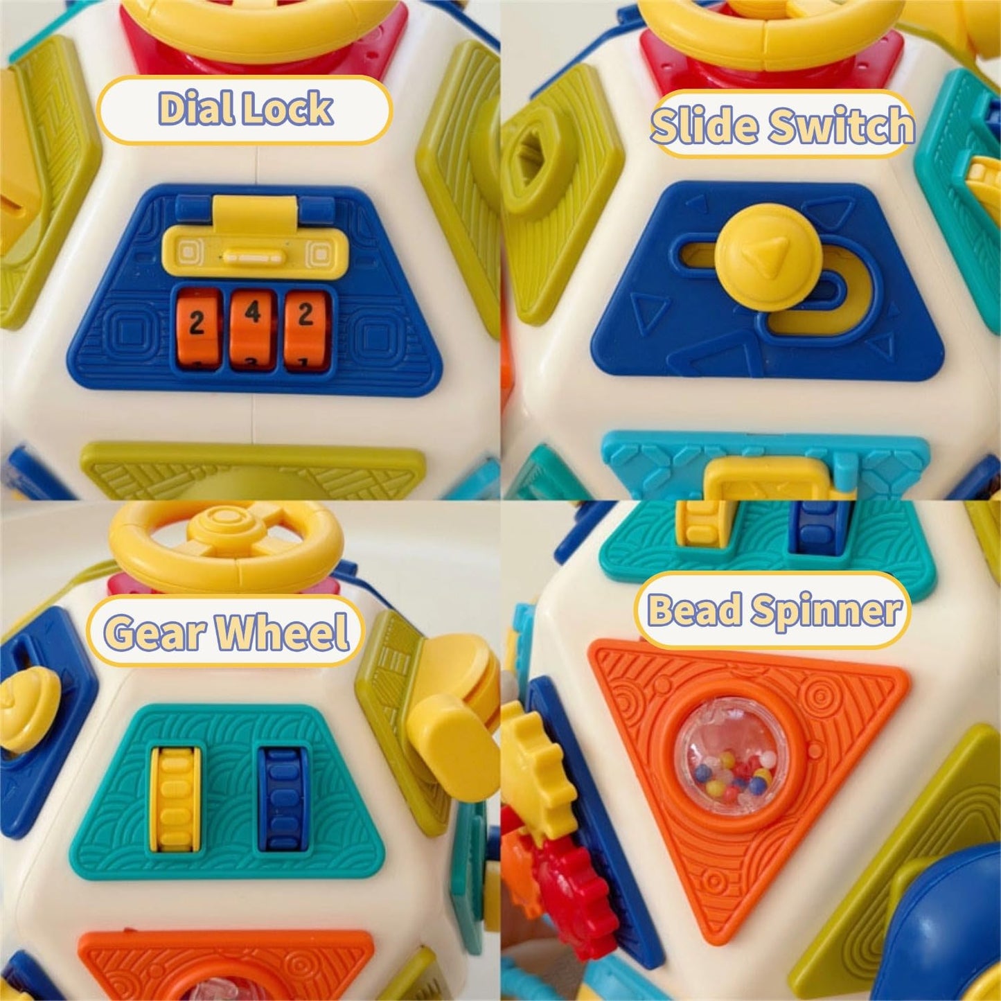 Womiluna 22-in-1 Montessori Busy Board Activity Cube Toys for 1 Year Old Toddlers Educational Learning Sensory Travel Toy for Infant 6-12 12-18 Months Toys Gifts