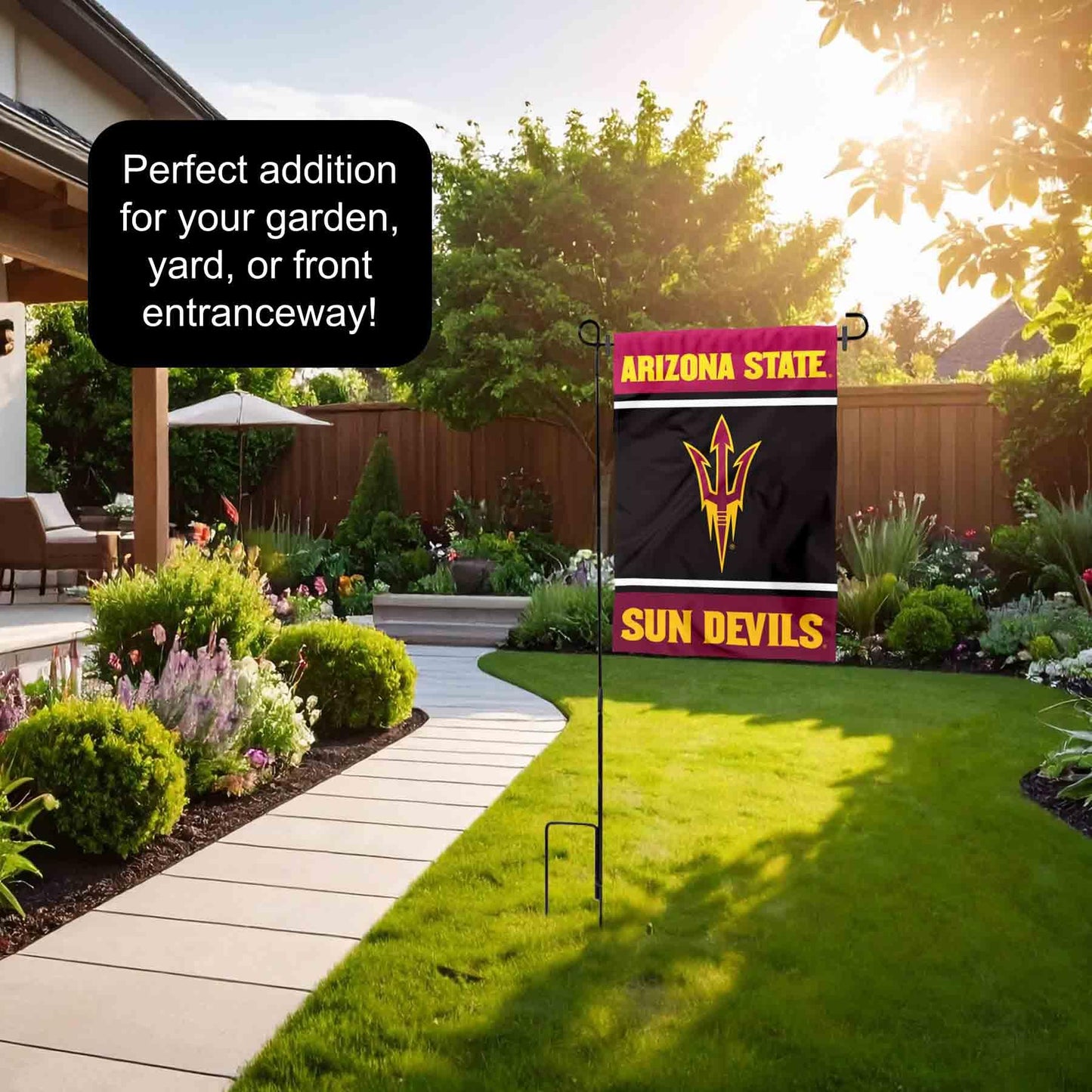 Arizona State Sun Devils Garden Flag with Stand Holder