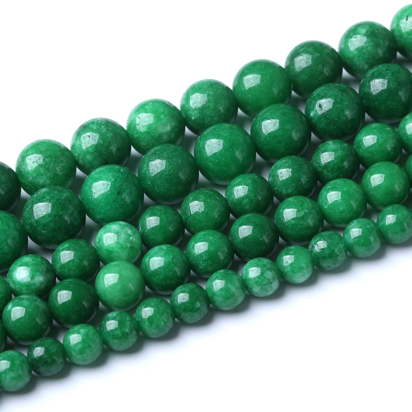 60pcs 6mm Natural Green Cloud Jades Beads Round Loose Gemstone Crystal Energy Healing Power Stone Beads for Jewelry Making DIY Bracelet (6mm, Green Cloud Jades)