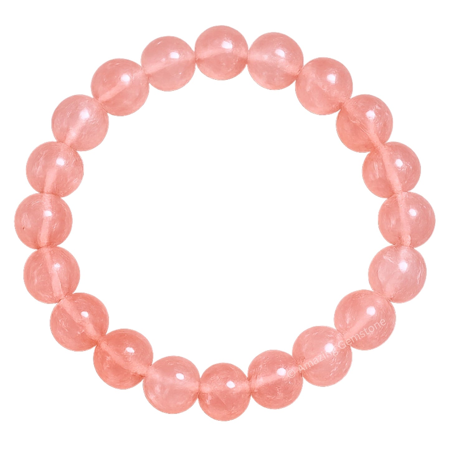 Amazing Gemstone Crystal Bracelet for Women Men's Gifts - Protection Healing Crystal Bracelet - 8mm Gemstone Beaded Stretchable Bracelet Pulseras Para Hombres Mujer Stocking Stuffers Mothers Day Gift (Cherry Quartz)